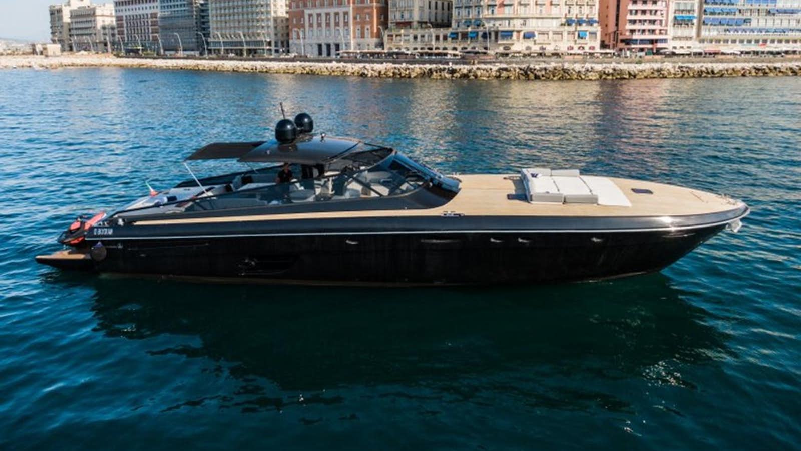 a boat on the water aboard BLUE MAMBA Yacht for Sale
