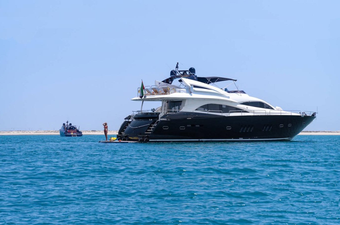 a boat in the water aboard 2008 SUNSEEKER 90 Yacht for Sale
