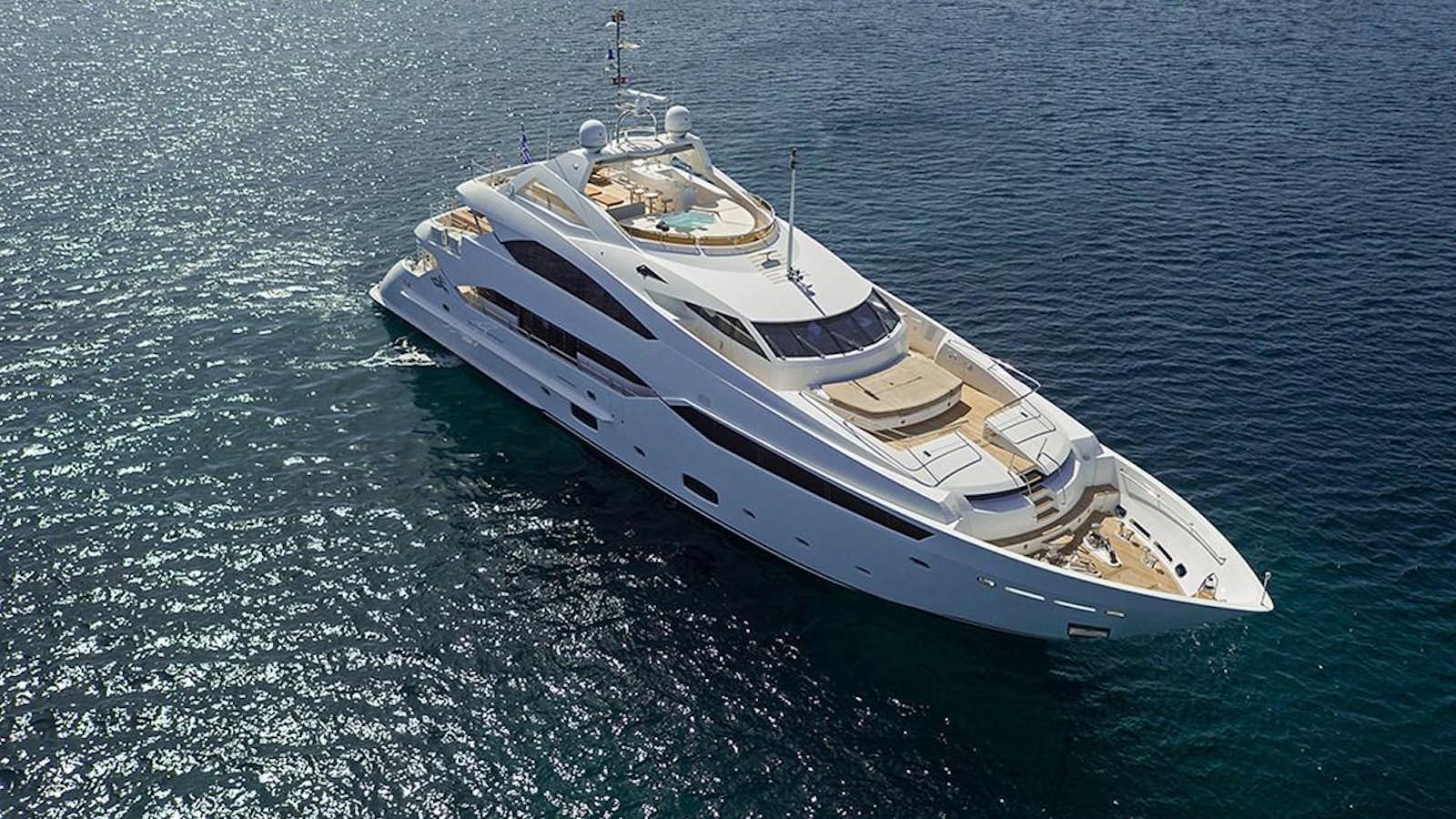 a boat in the water aboard PATHOS Yacht for Sale