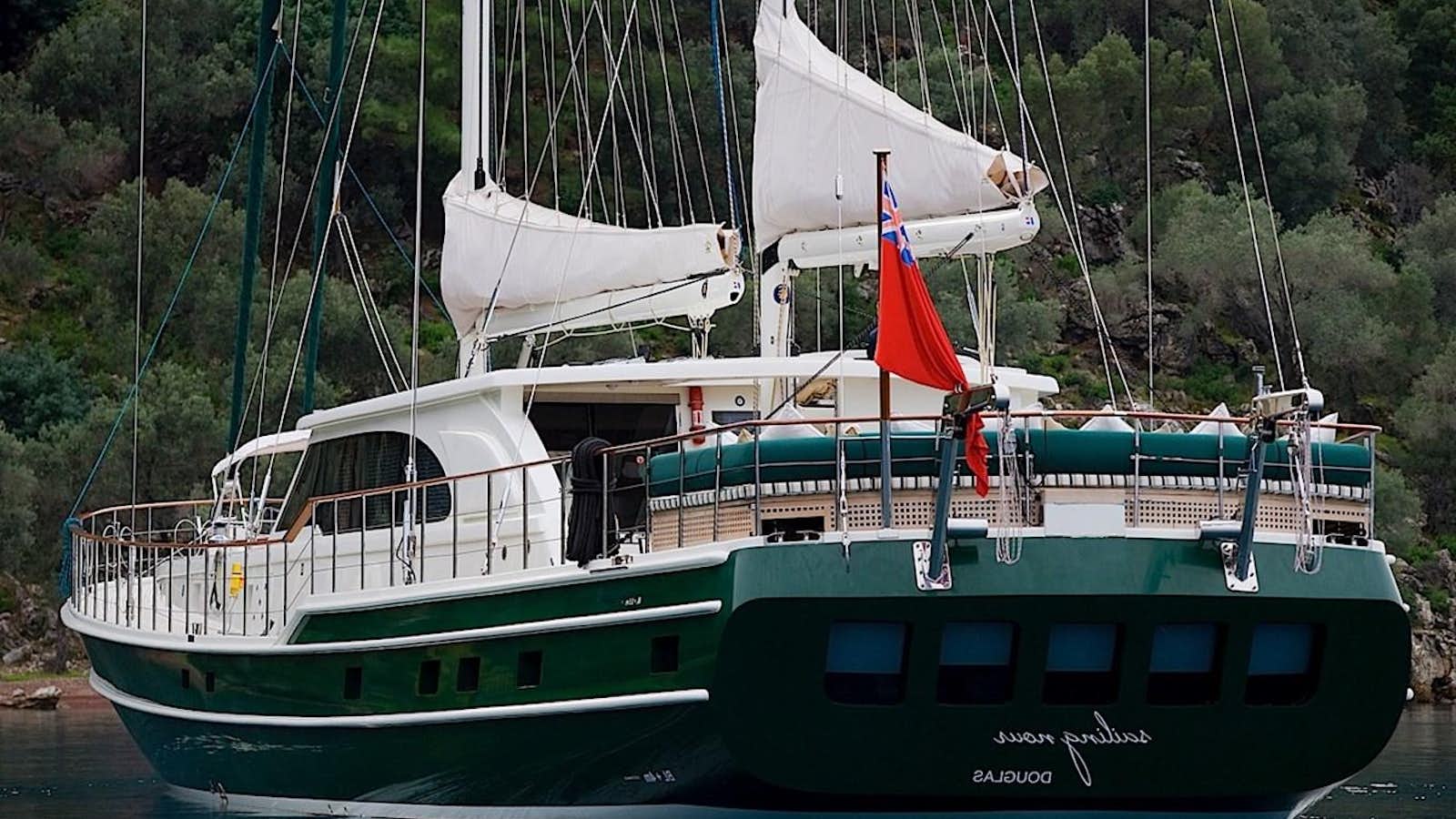 a boat on the water aboard SAILING NOUR Yacht for Sale