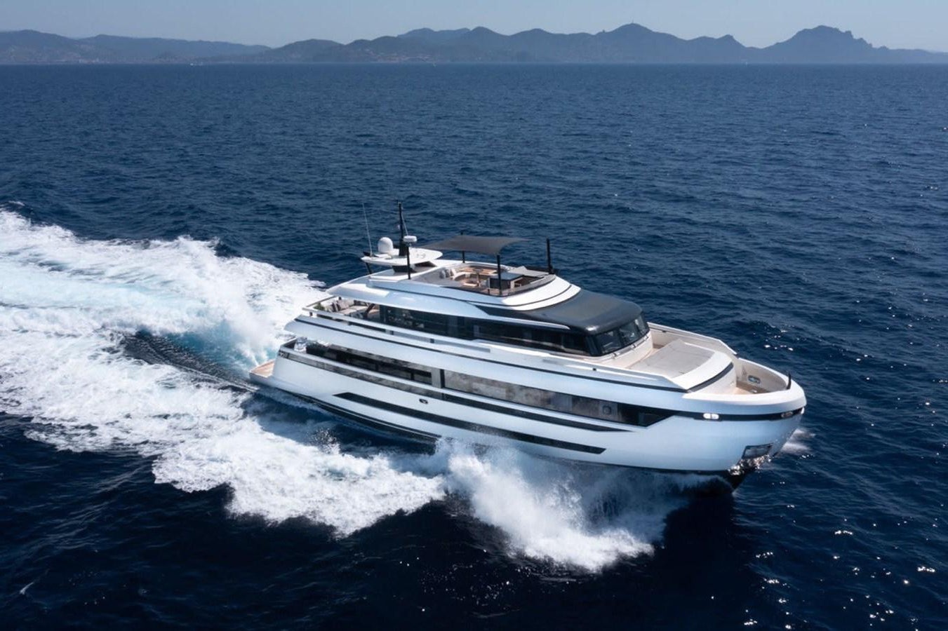 a boat on the water aboard MY UILIA Yacht for Sale