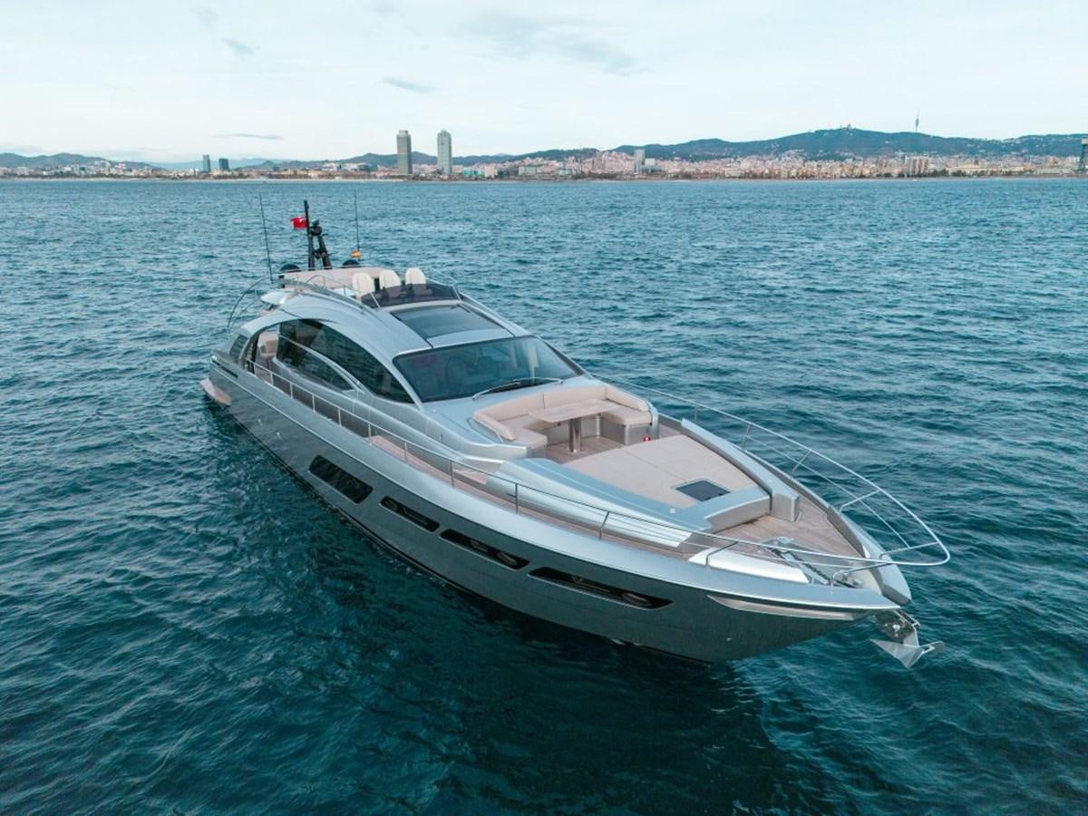 a white yacht in the water aboard SURVIVOR Yacht for Sale