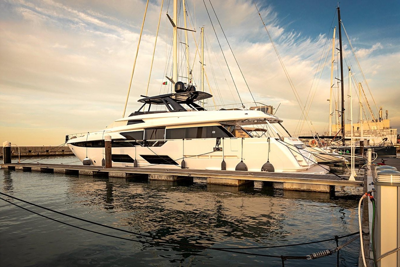 a boat docked at a pier aboard ANINHA 1 Yacht for Sale