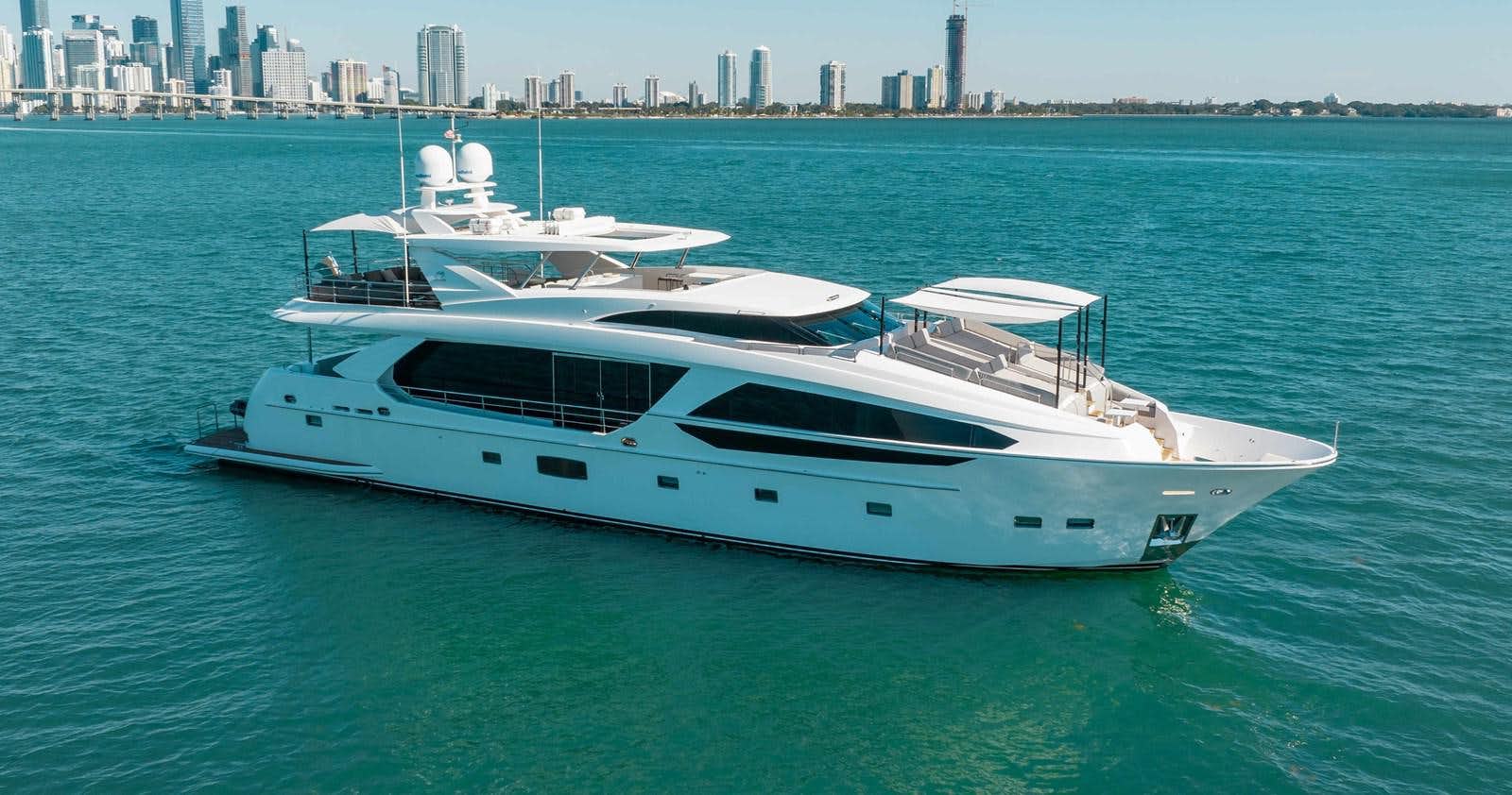 a white yacht in the water aboard ADAGIO Yacht for Sale