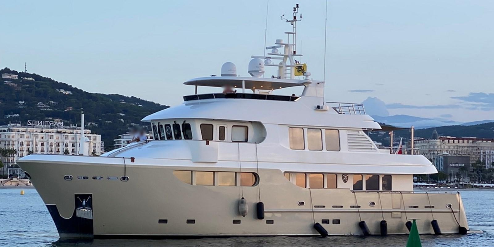 a large white ship aboard O Yacht for Sale