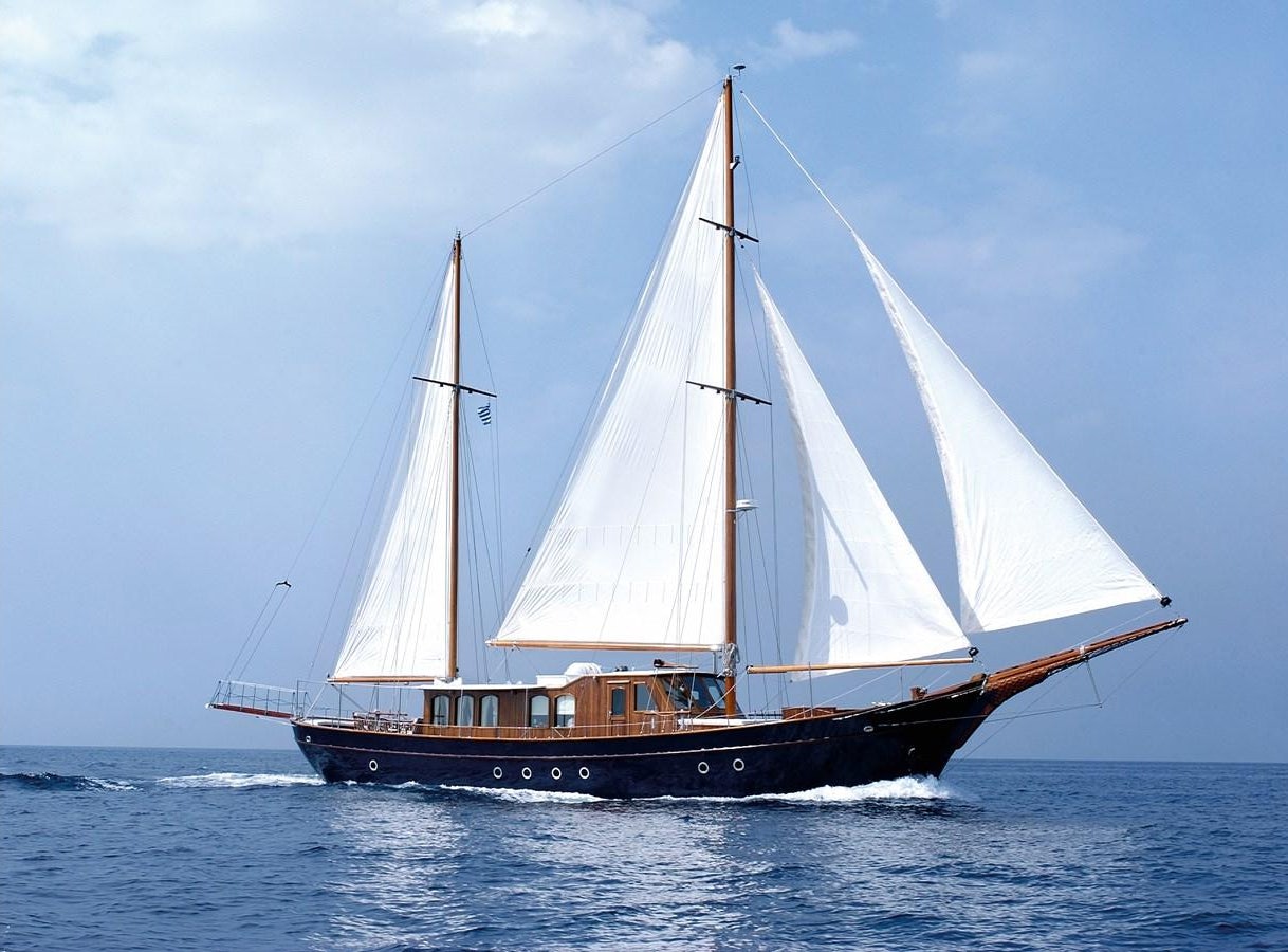 a sailboat on the water aboard LIANA H Yacht for Sale