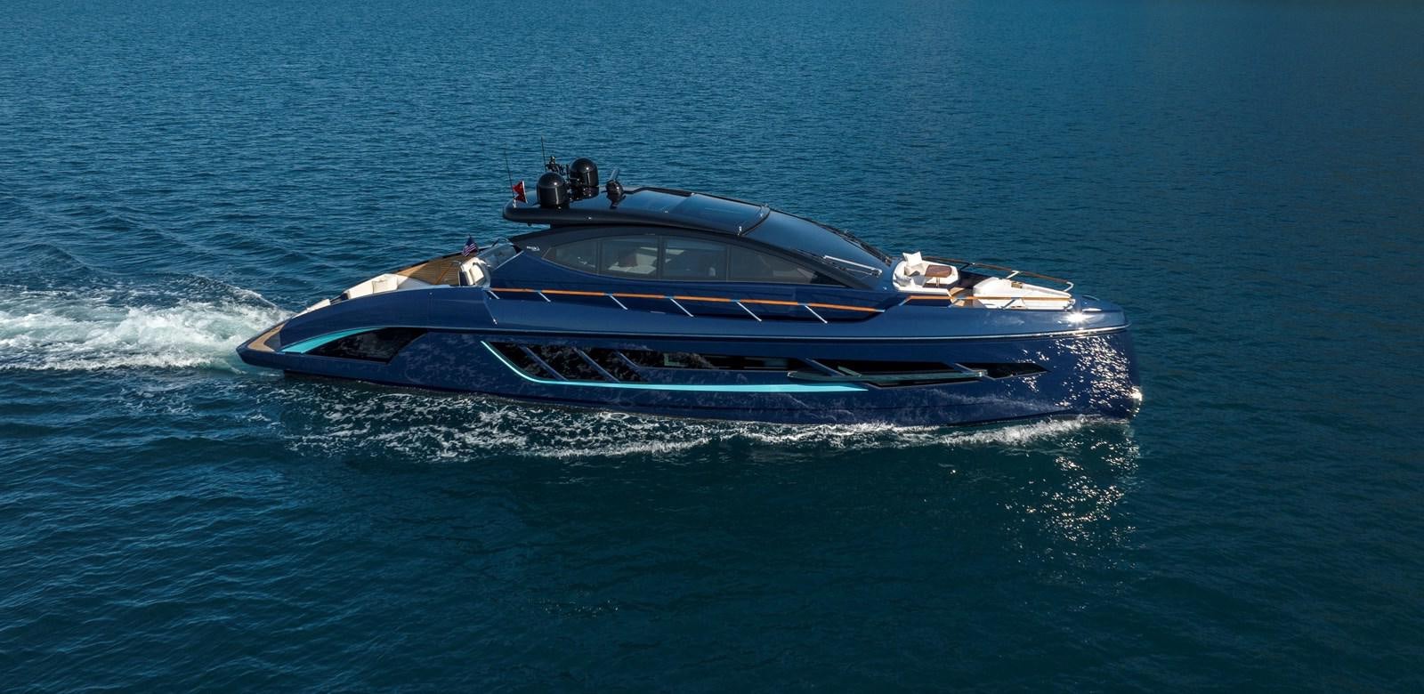 a boat in the water aboard 2024 LAZZARA LSX 67 Yacht for Sale