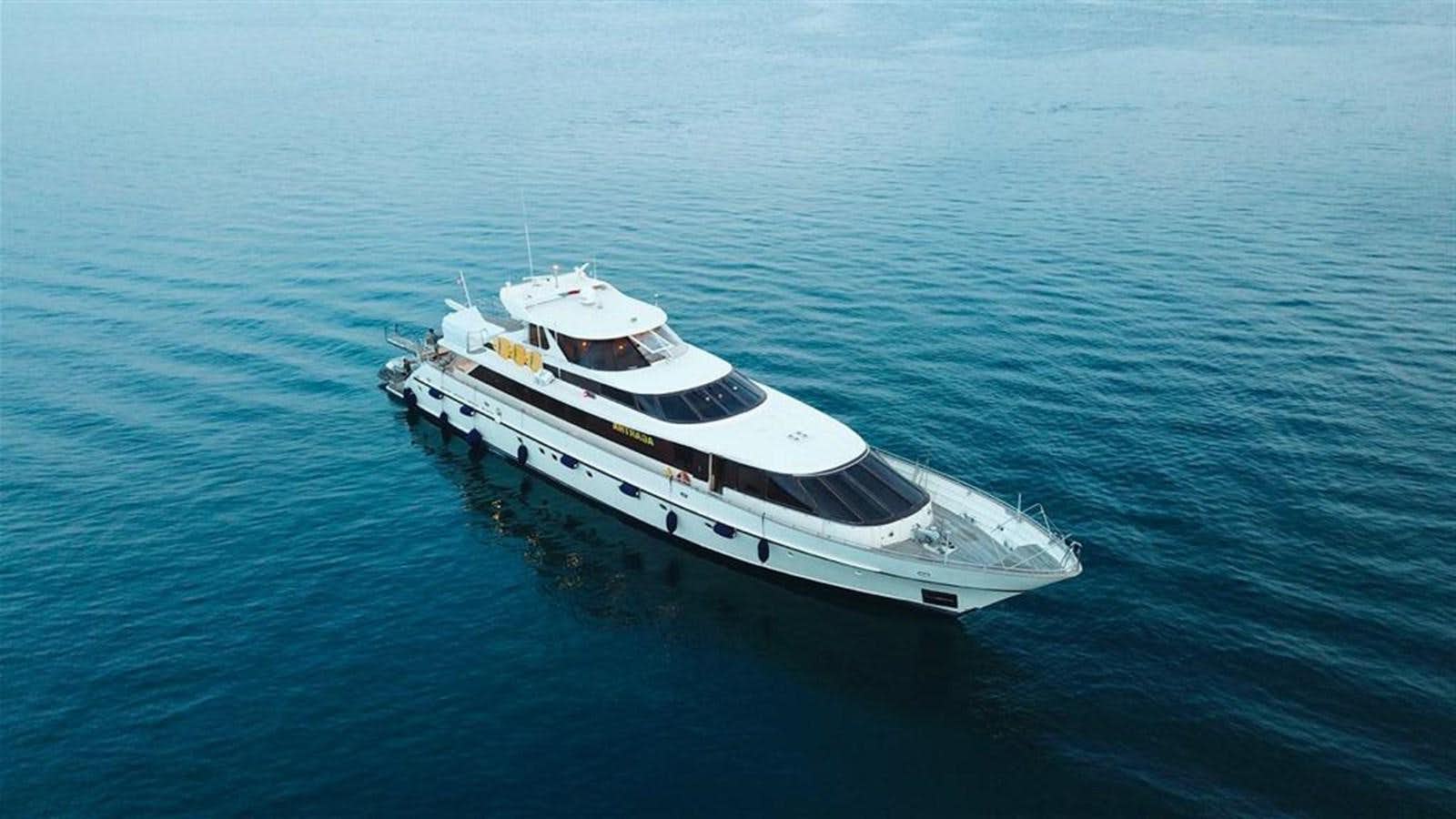 a boat in the water aboard AGARTHA Yacht for Sale