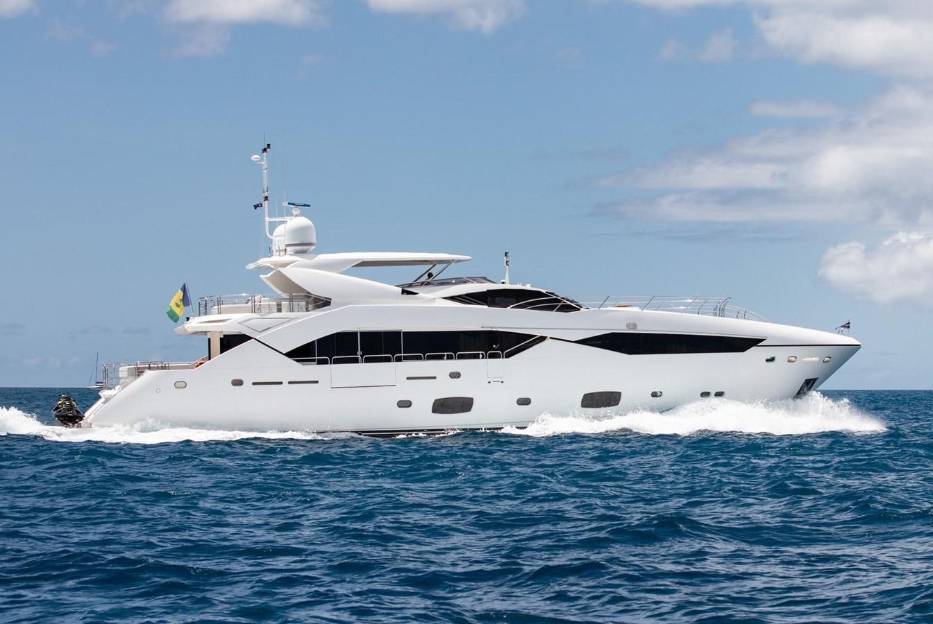 a white yacht on the water aboard THREE RIVERS Yacht for Sale