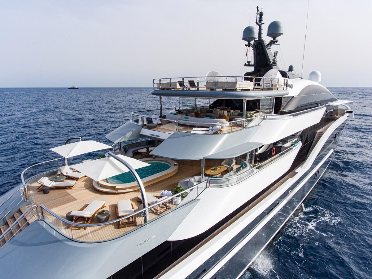 a boat on the water aboard LUNA Yacht for Sale