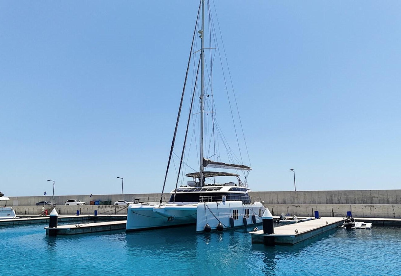 a boat is parked at a dock aboard SUNREEF 70 SAIL - 2023 "OV Yacht for Sale