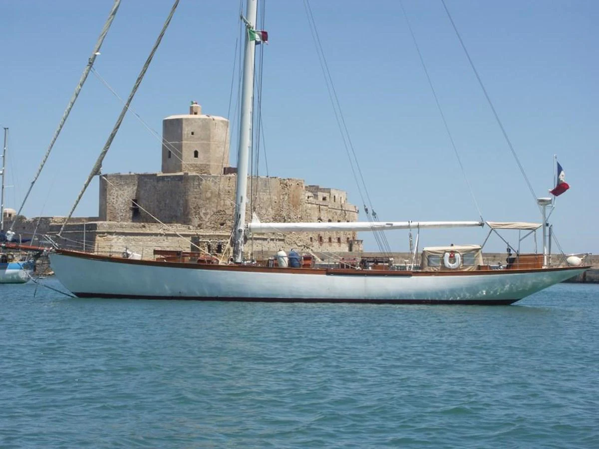 a ship in the water aboard JULIETTE Yacht for Sale
