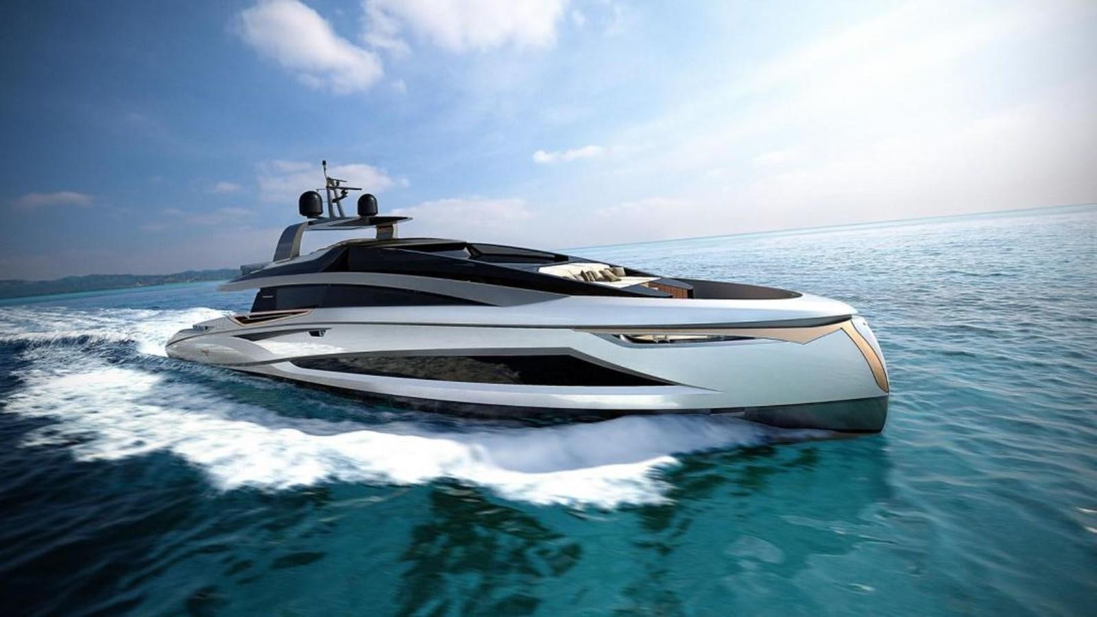 a boat in the water aboard EVO 120 Yacht for Sale