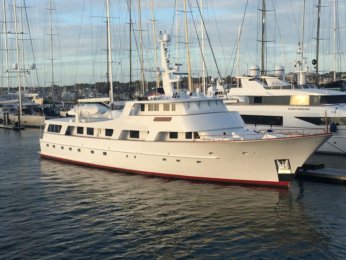 a boat in the water aboard BUCKPASSER Yacht for Sale