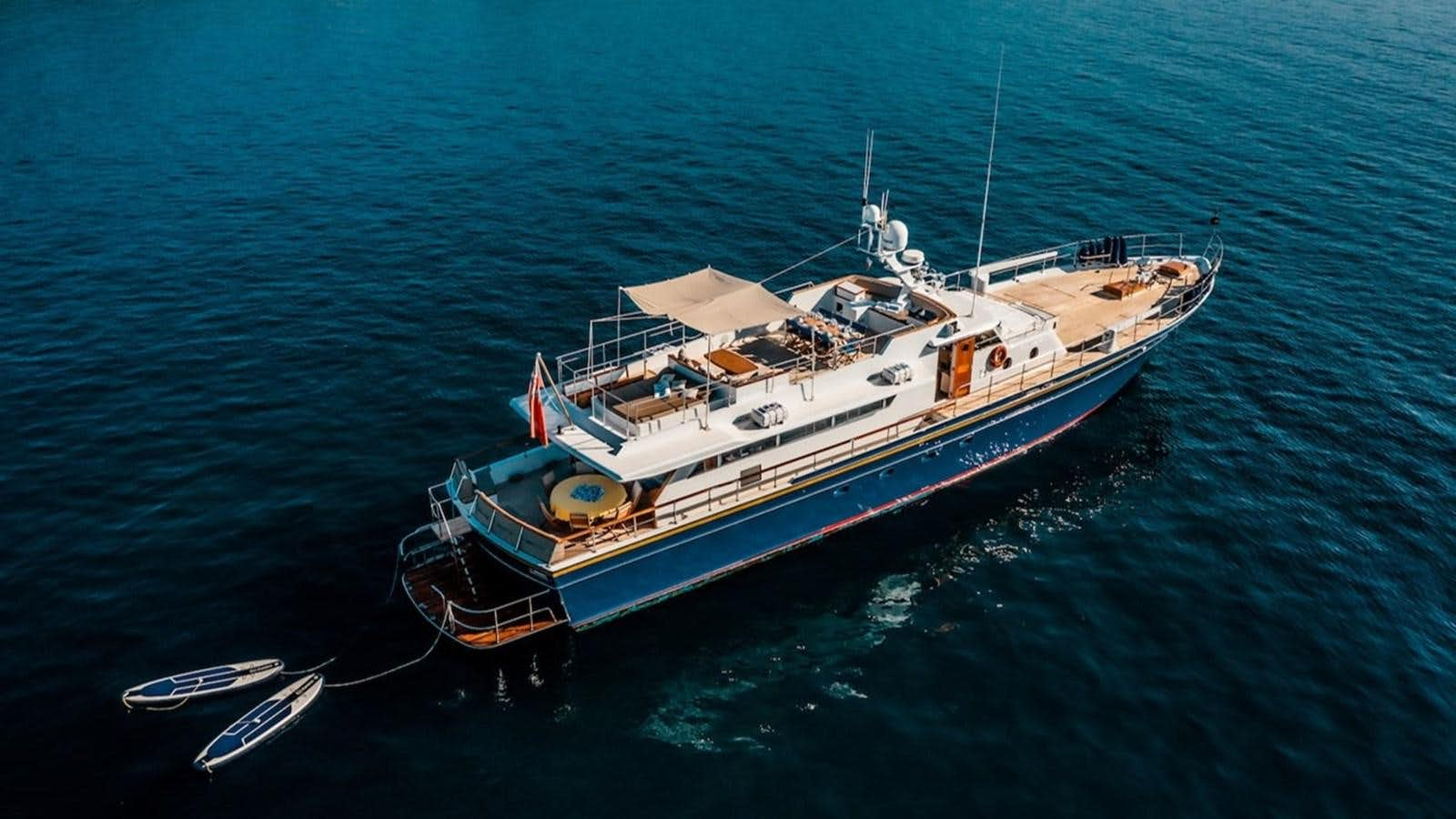 a boat in the water aboard CHANTELLA Yacht for Sale