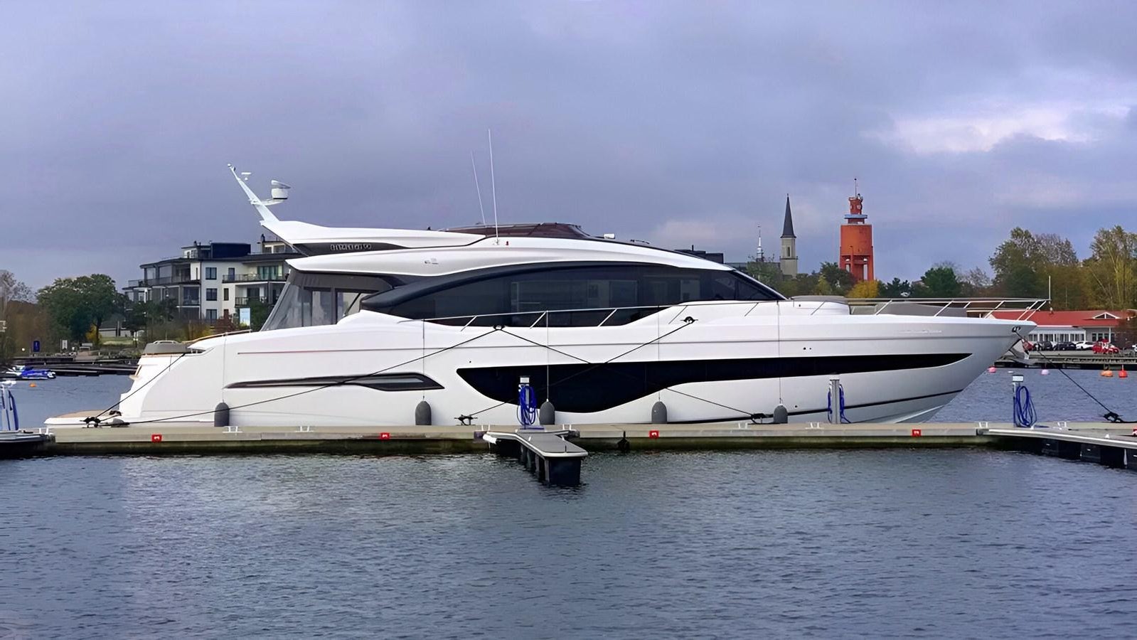 a boat on the water aboard PRINCESS M Yacht for Sale
