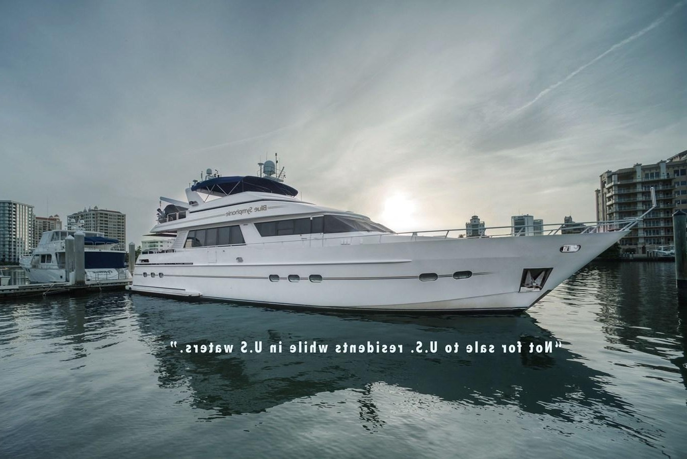 a boat on the water aboard BLUE SYMPHONIE Yacht for Sale