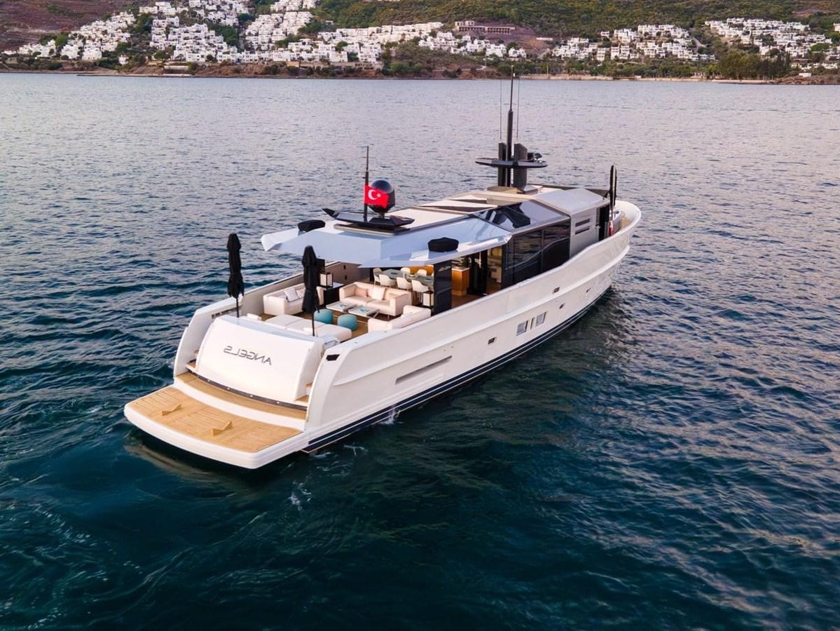 a boat in the water aboard ANGELS Yacht for Sale