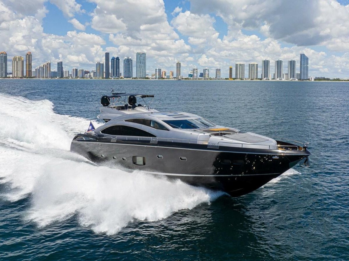 a boat on the water aboard PREDATOR 84 Yacht for Sale