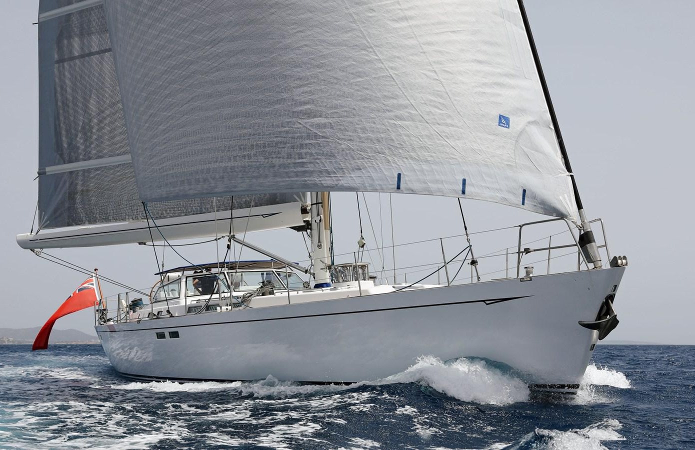 a boat sailing on the sea aboard NIMROD Yacht for Sale
