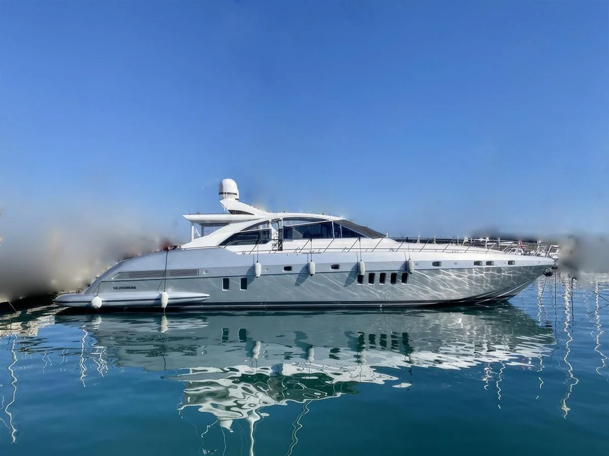 a white yacht in the water aboard SILVER SKY Yacht for Sale