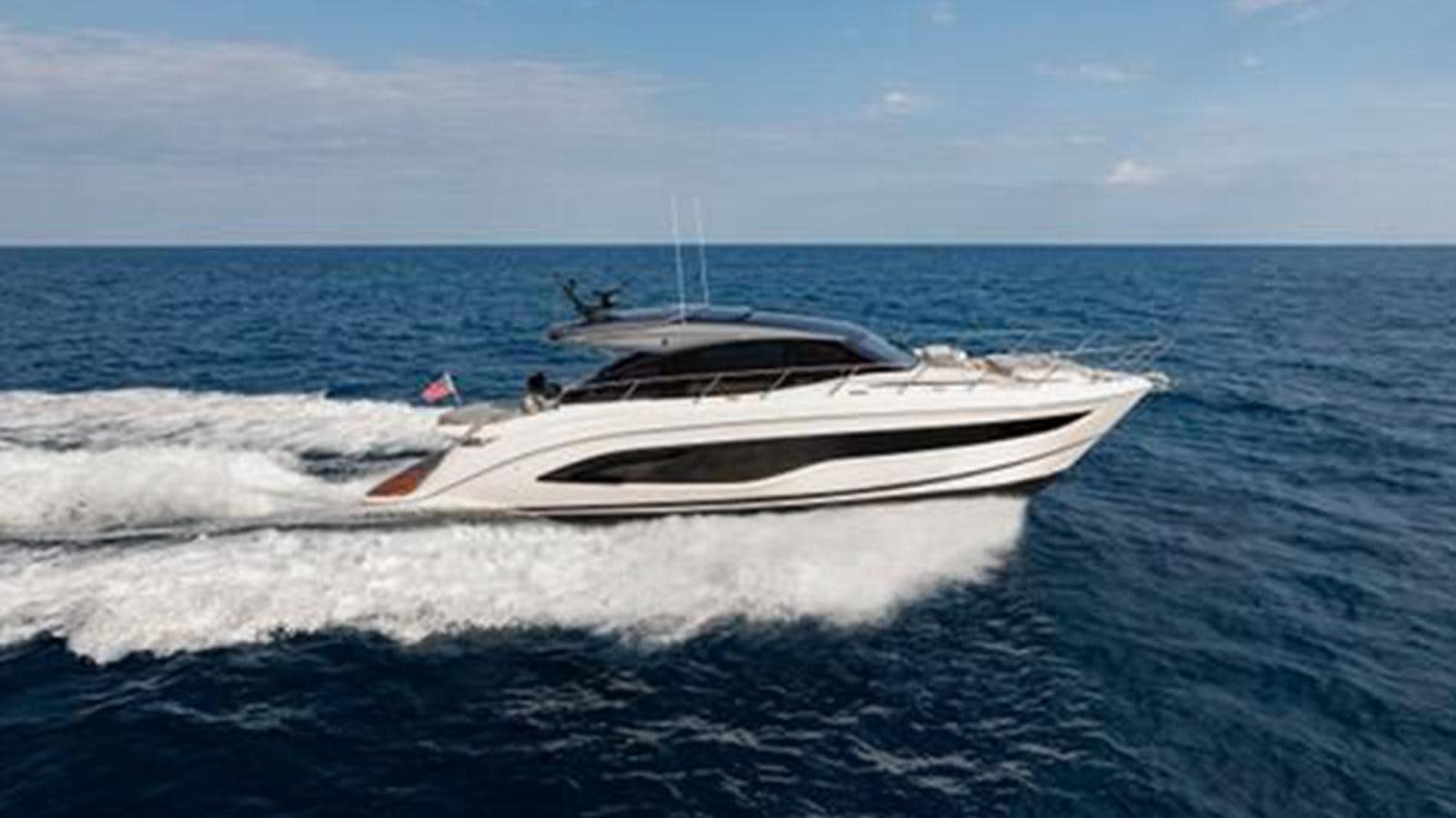 a white boat on the water aboard PRINCESS V55 2024 Yacht for Sale