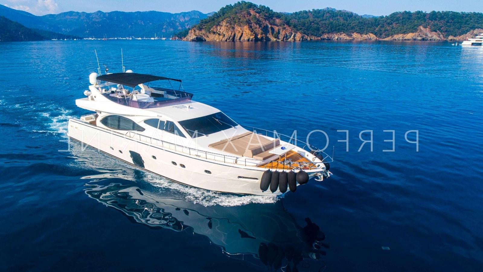 a boat on the water aboard F78 Yacht for Sale
