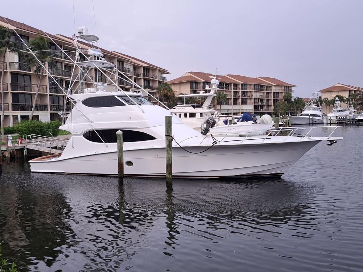 a boat docked in a harbor aboard MARY ROSE Yacht for Sale