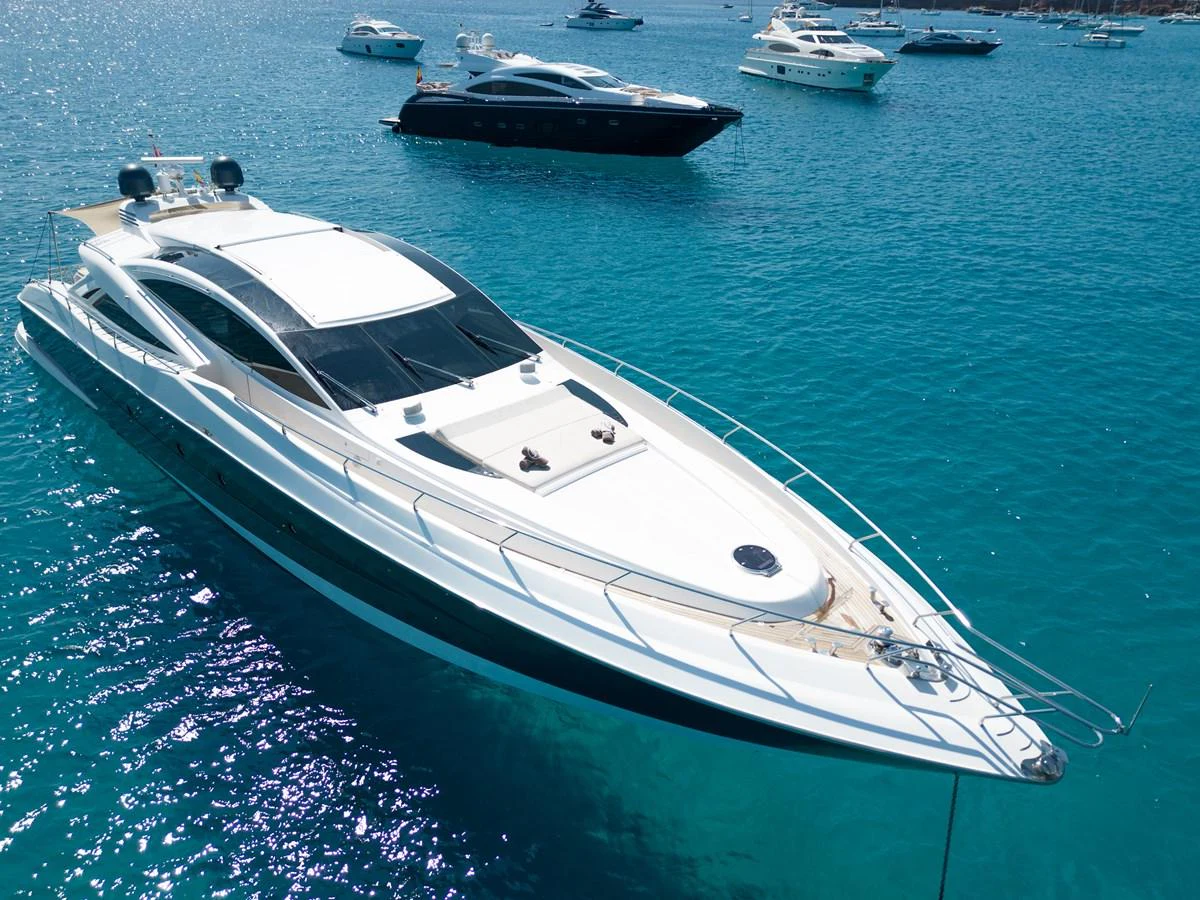a white yacht in the water aboard CANADOS 90 #4 Yacht for Sale