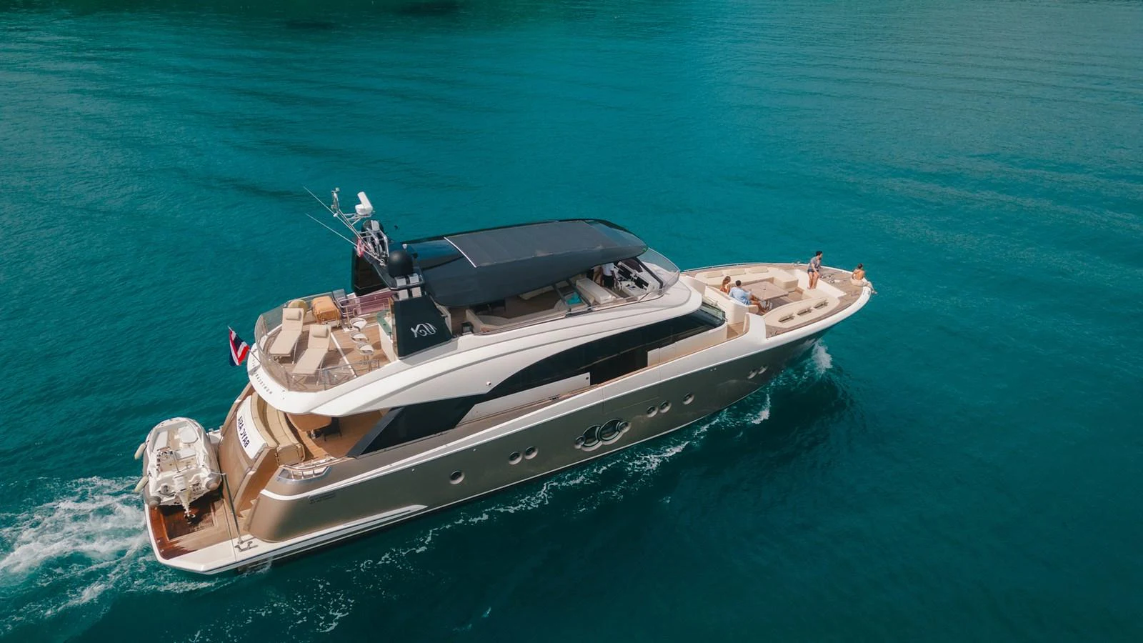 a boat in the water aboard MOANA Yacht for Sale