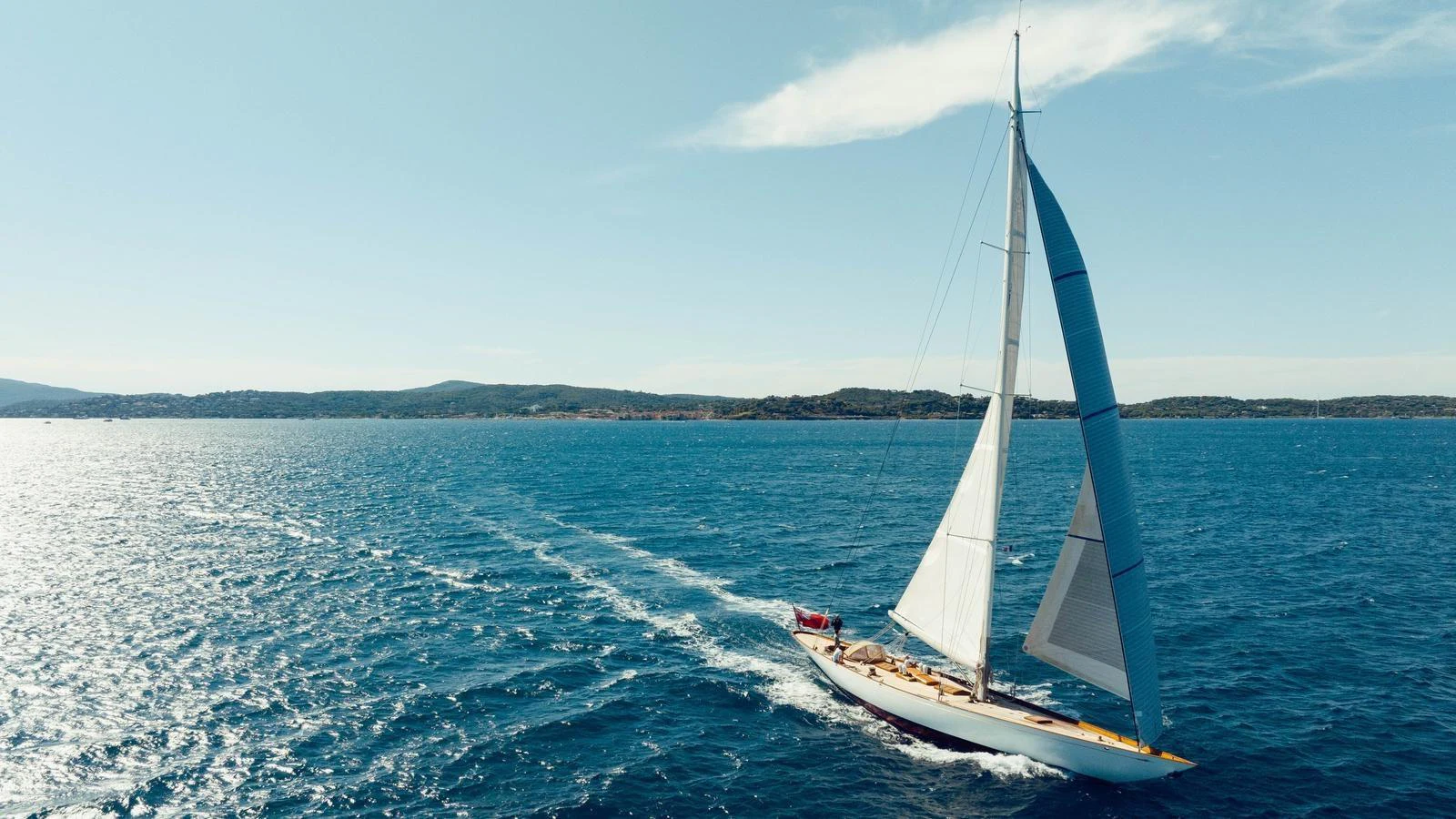 a sailboat on the water aboard SAVANNAH Yacht for Sale