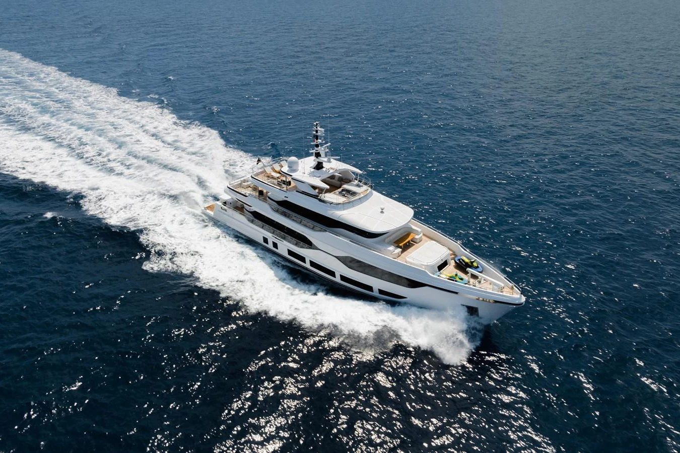 a ship on the water aboard MAJESTY 120 Yacht for Sale