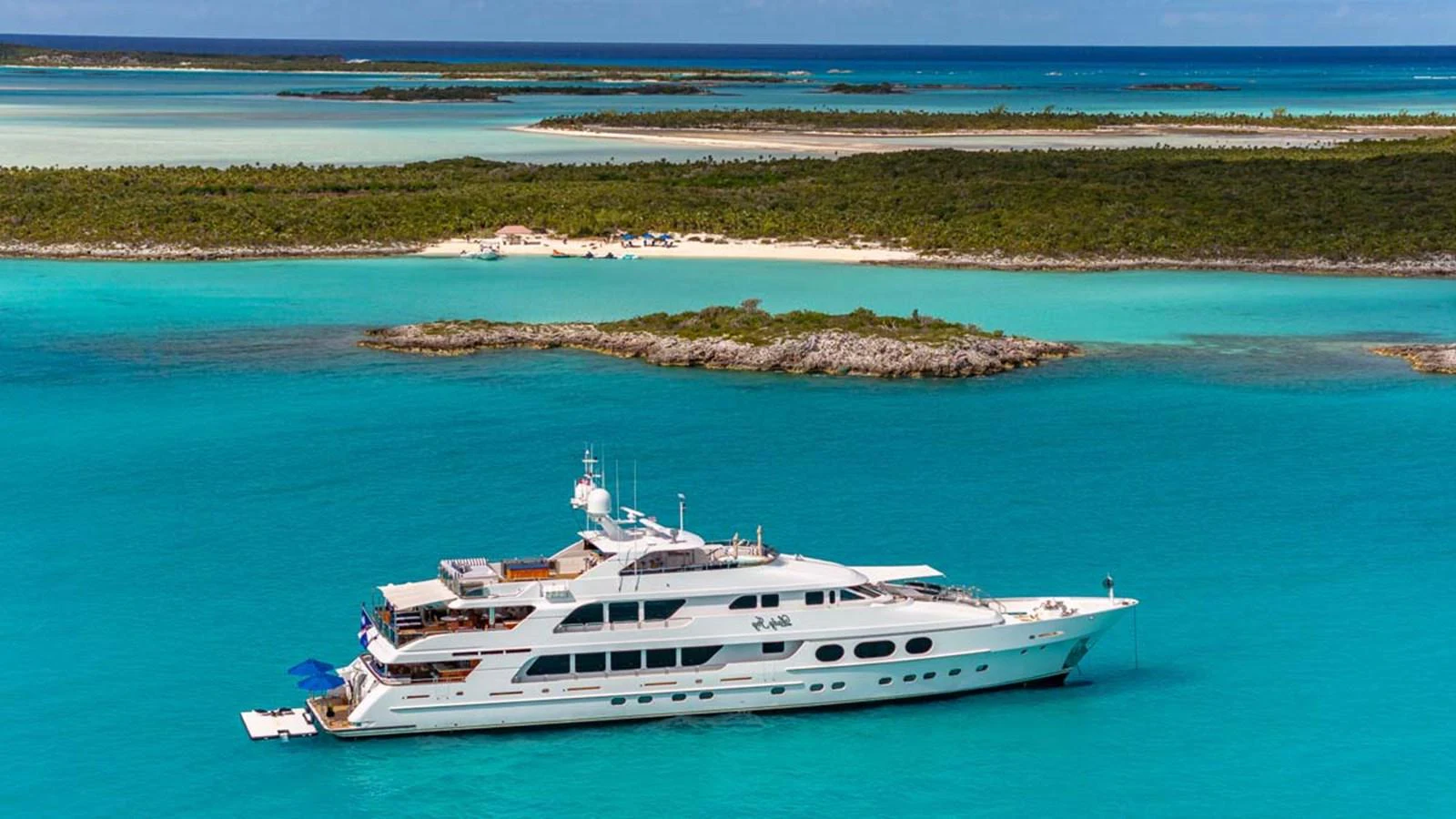 a boat on the water aboard LADY JOY Yacht for Sale