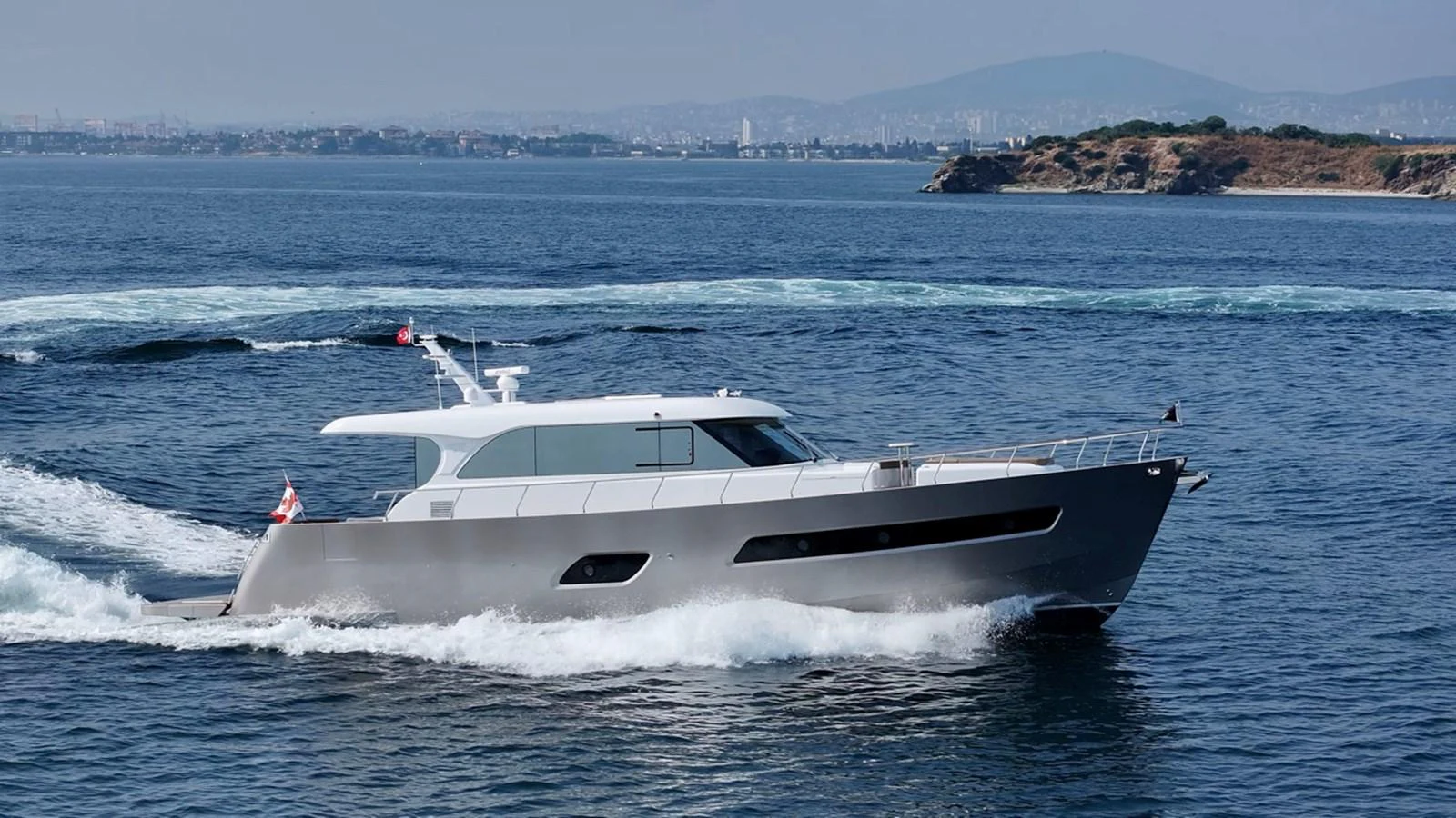 a boat on the water aboard SEA AT LAST Yacht for Sale