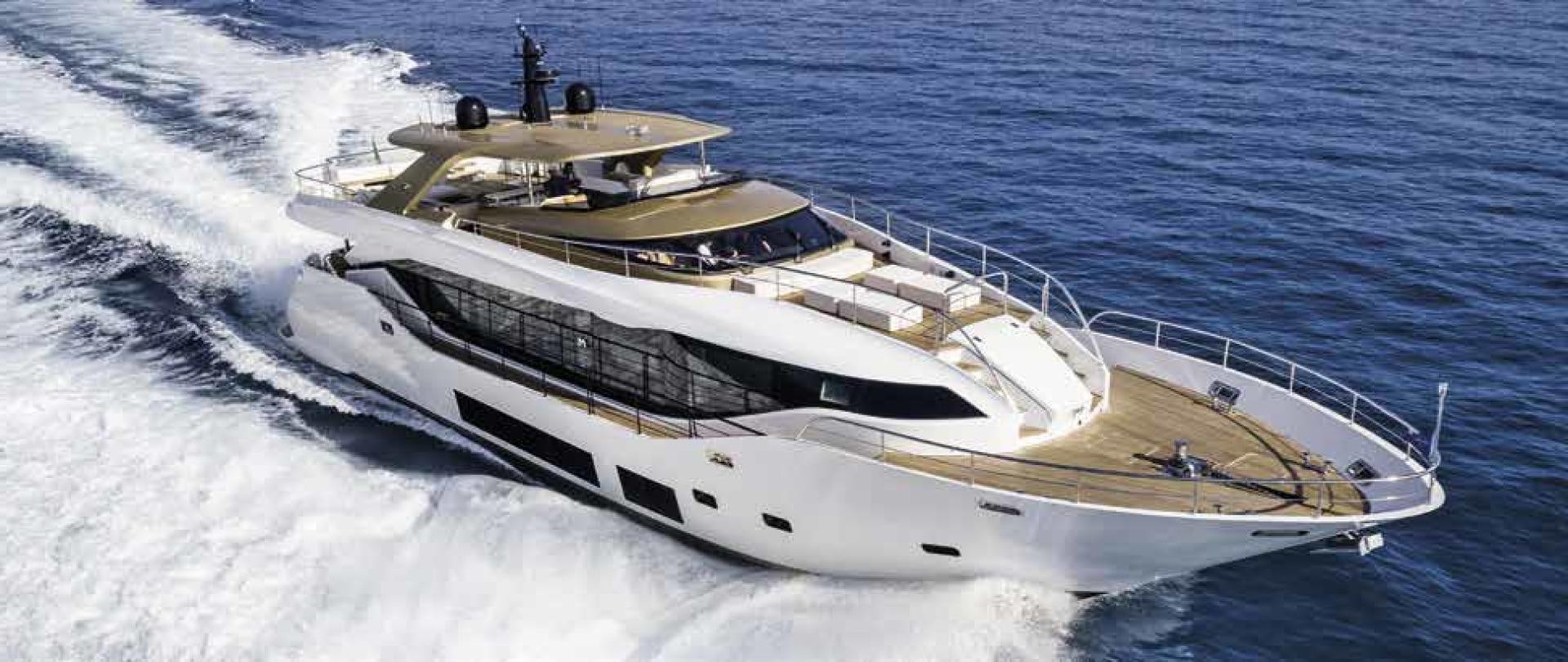 a white boat on the water aboard NO NAME Yacht for Sale