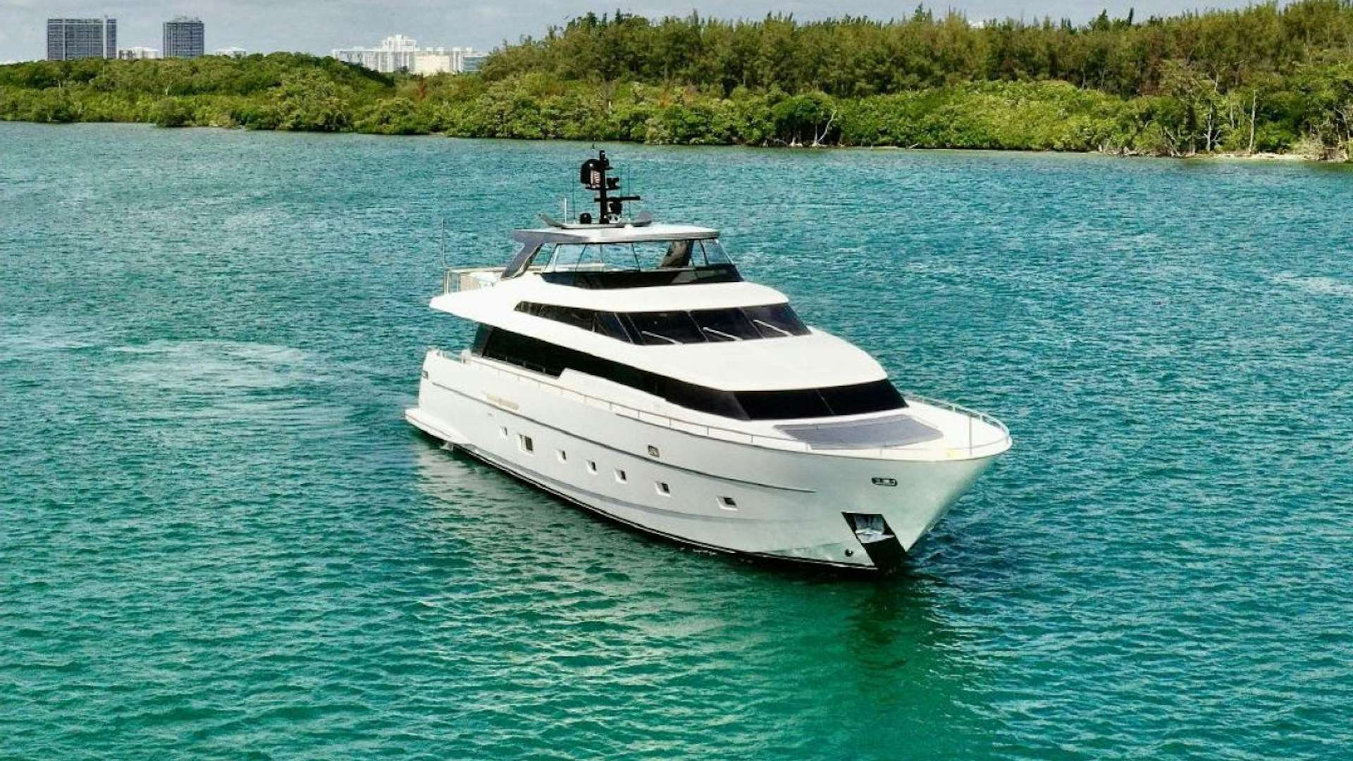 a white yacht in the water aboard SANLORENZO SL94 Yacht for Sale