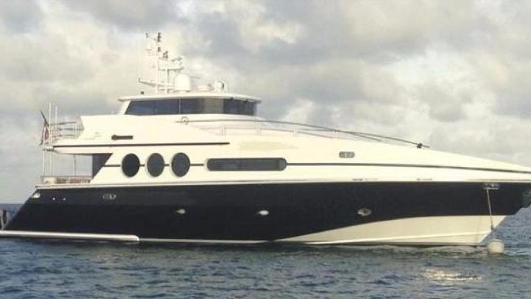 a large white yacht aboard ARTHUR'S WAY Yacht for Sale
