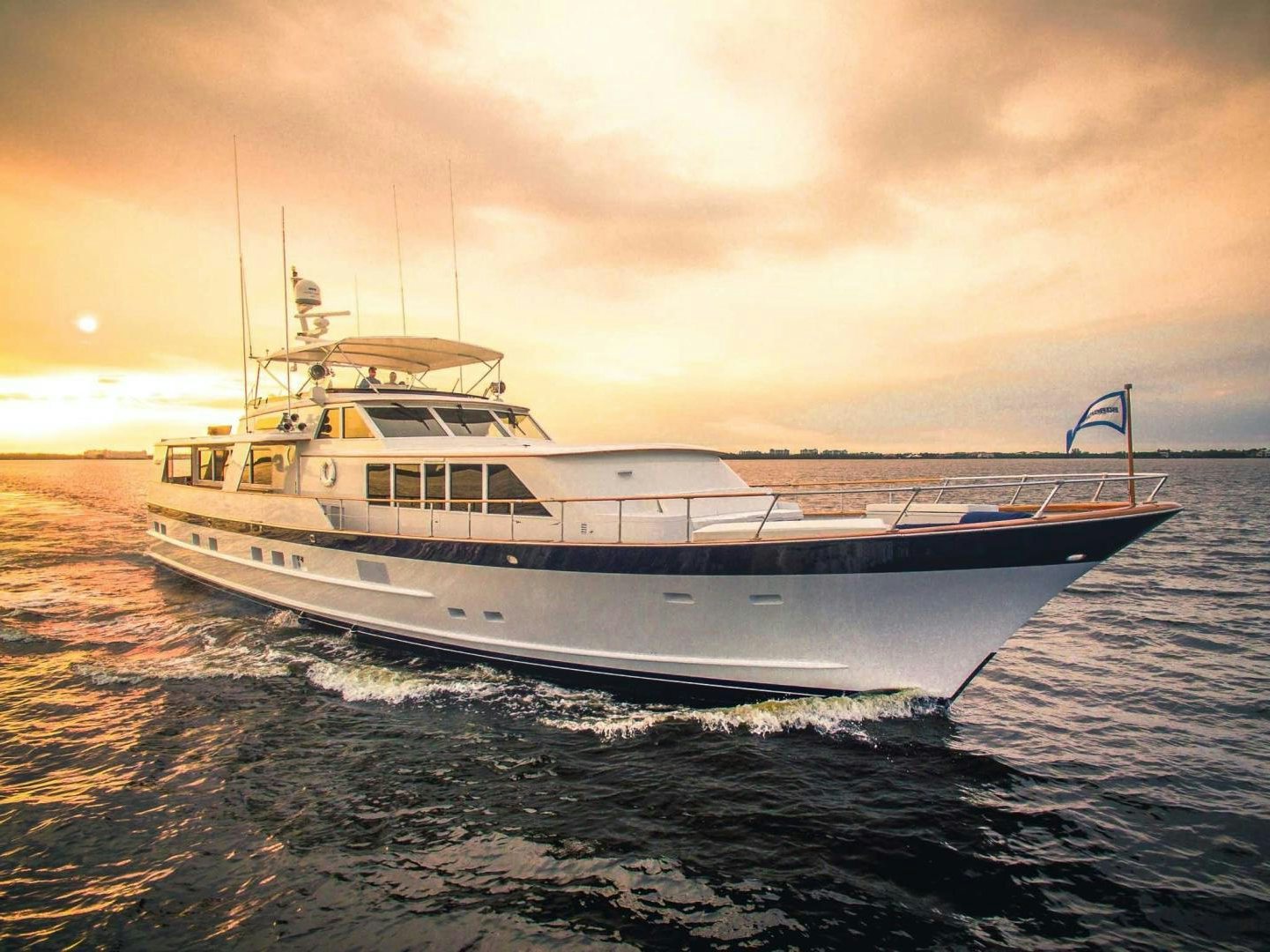 a boat in the water aboard ADVENTURER Yacht for Sale