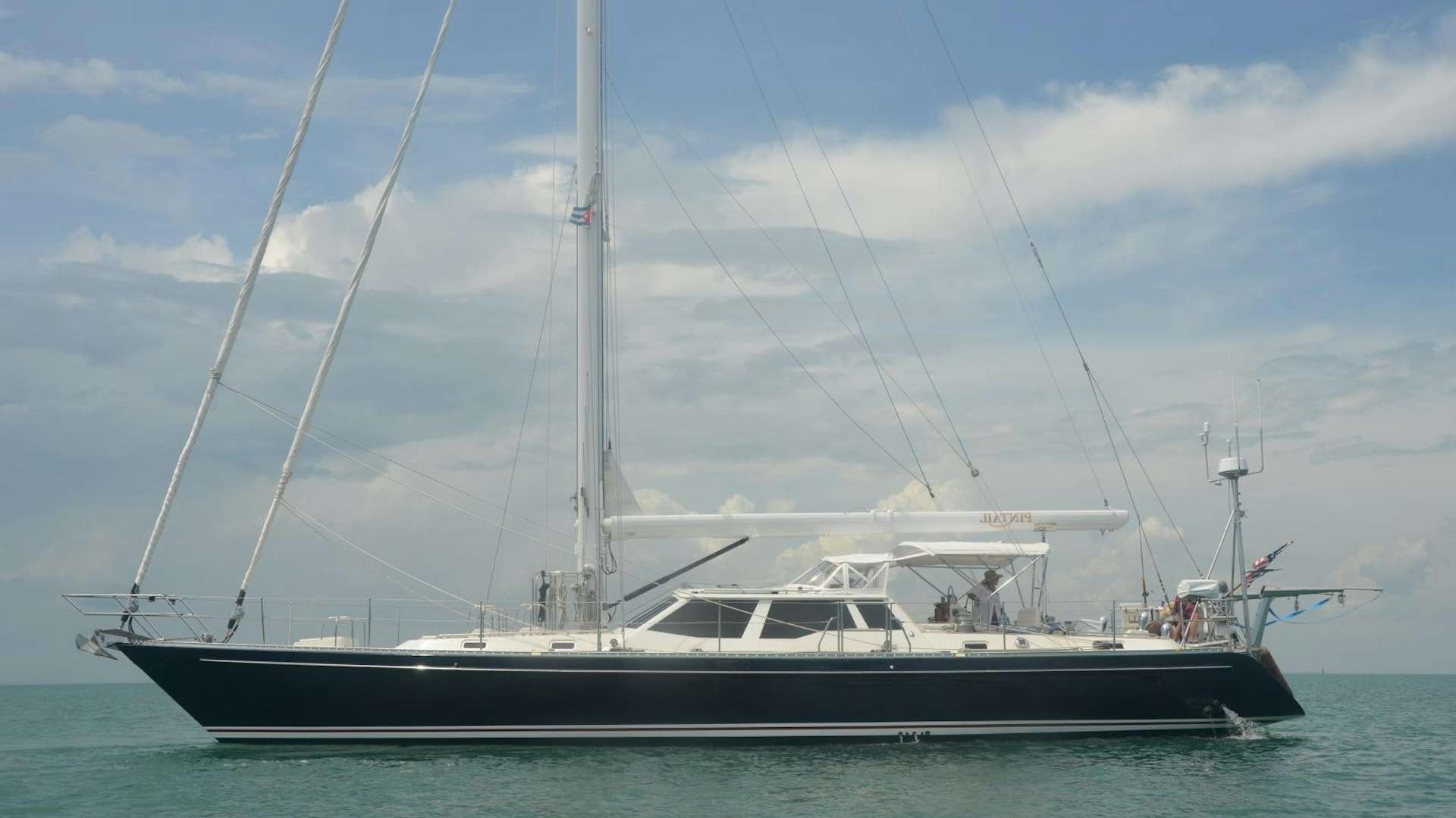 a boat on the water aboard PINTAIL Yacht for Sale