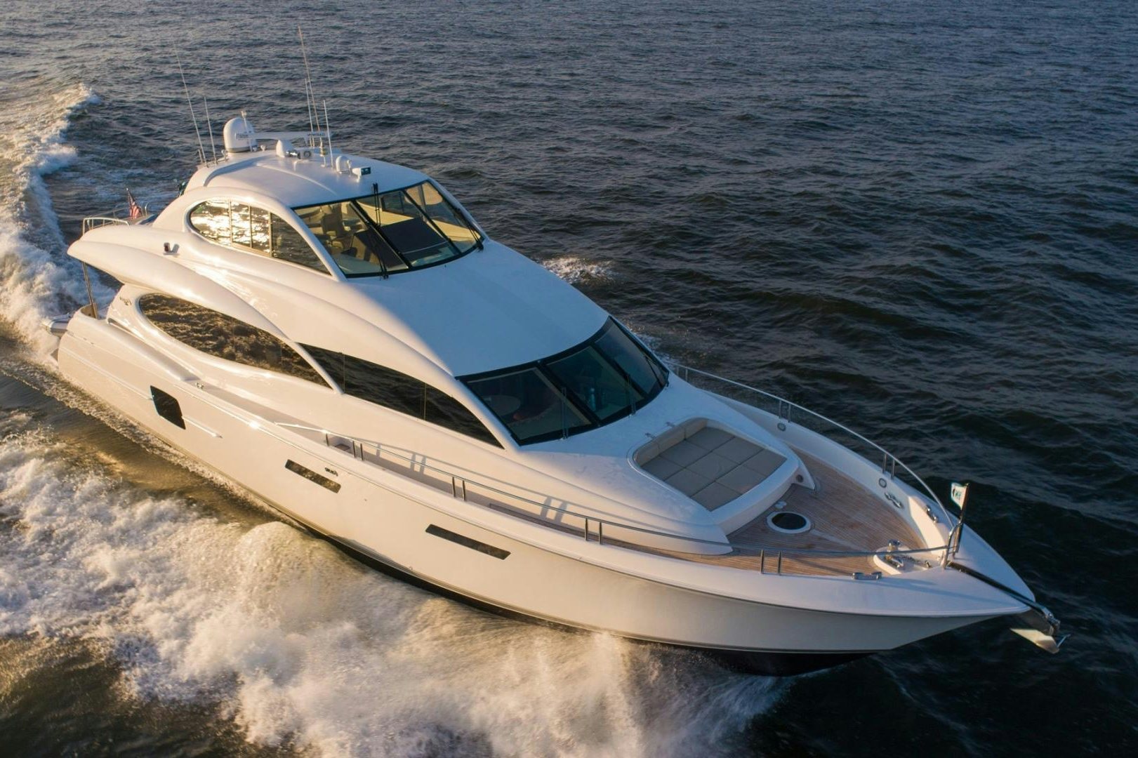 a white yacht on the water aboard SUMMERWIND Yacht for Sale