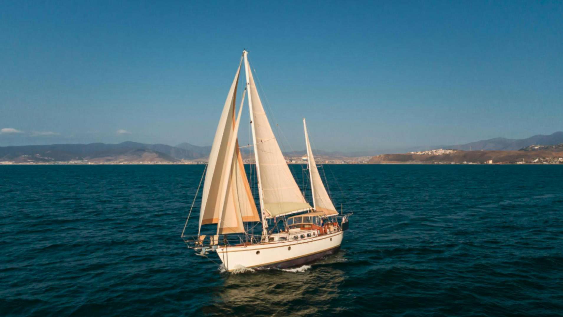 a sailboat on the water aboard Iolair Mara Yacht for Sale