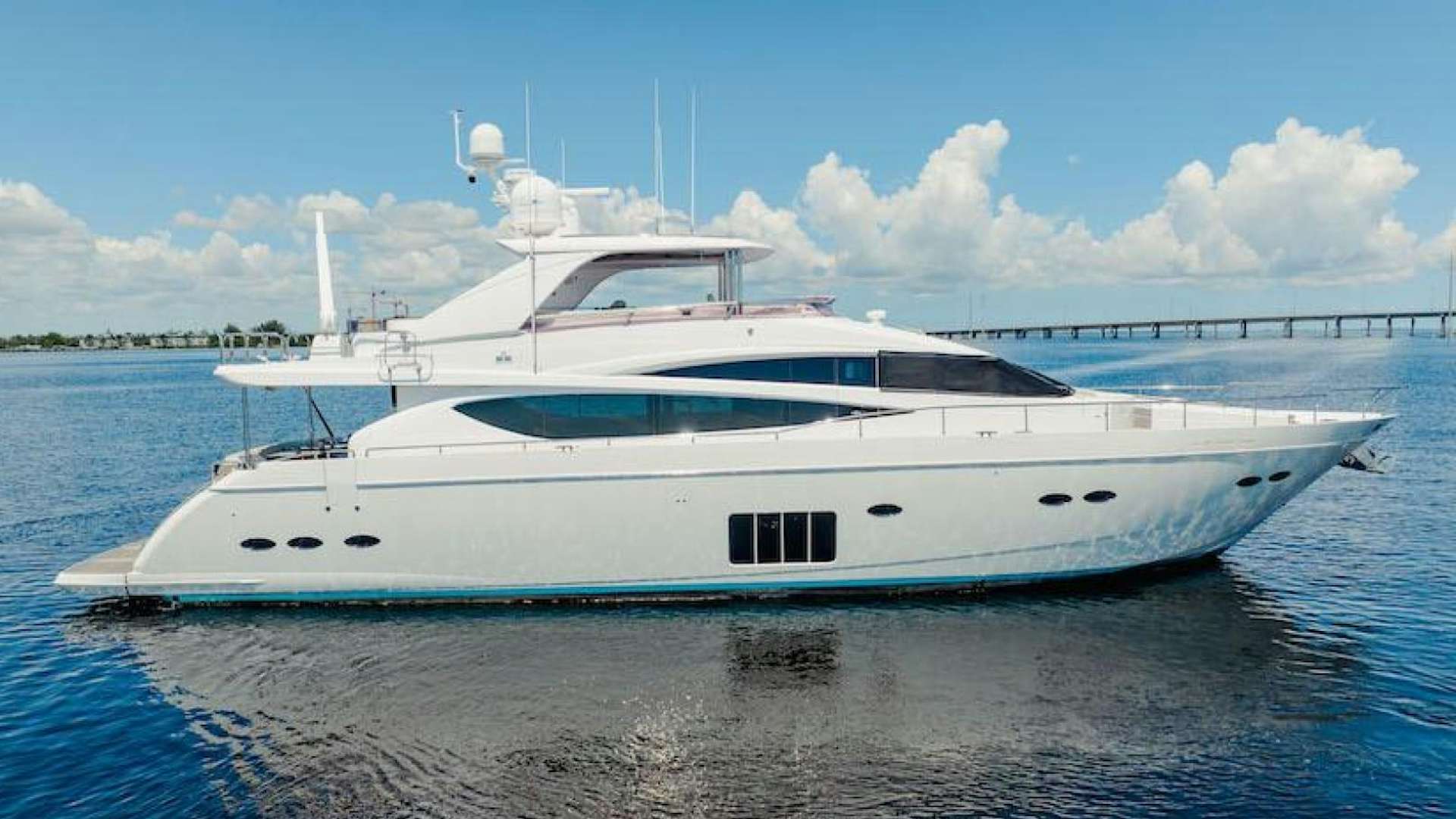 a white yacht on the water aboard ANALYSSE Yacht for Sale