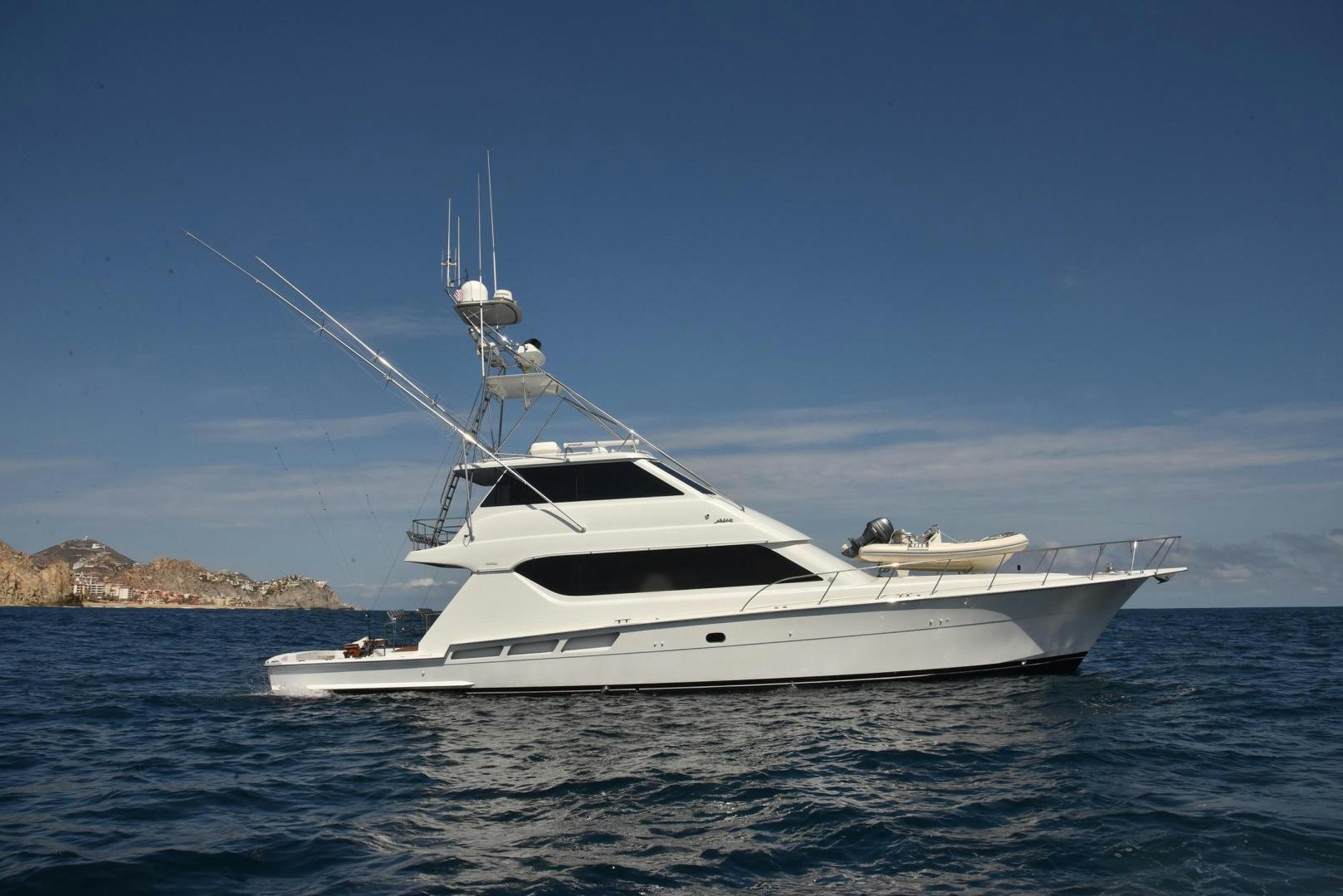 a white yacht in the water aboard SALSA Yacht for Sale