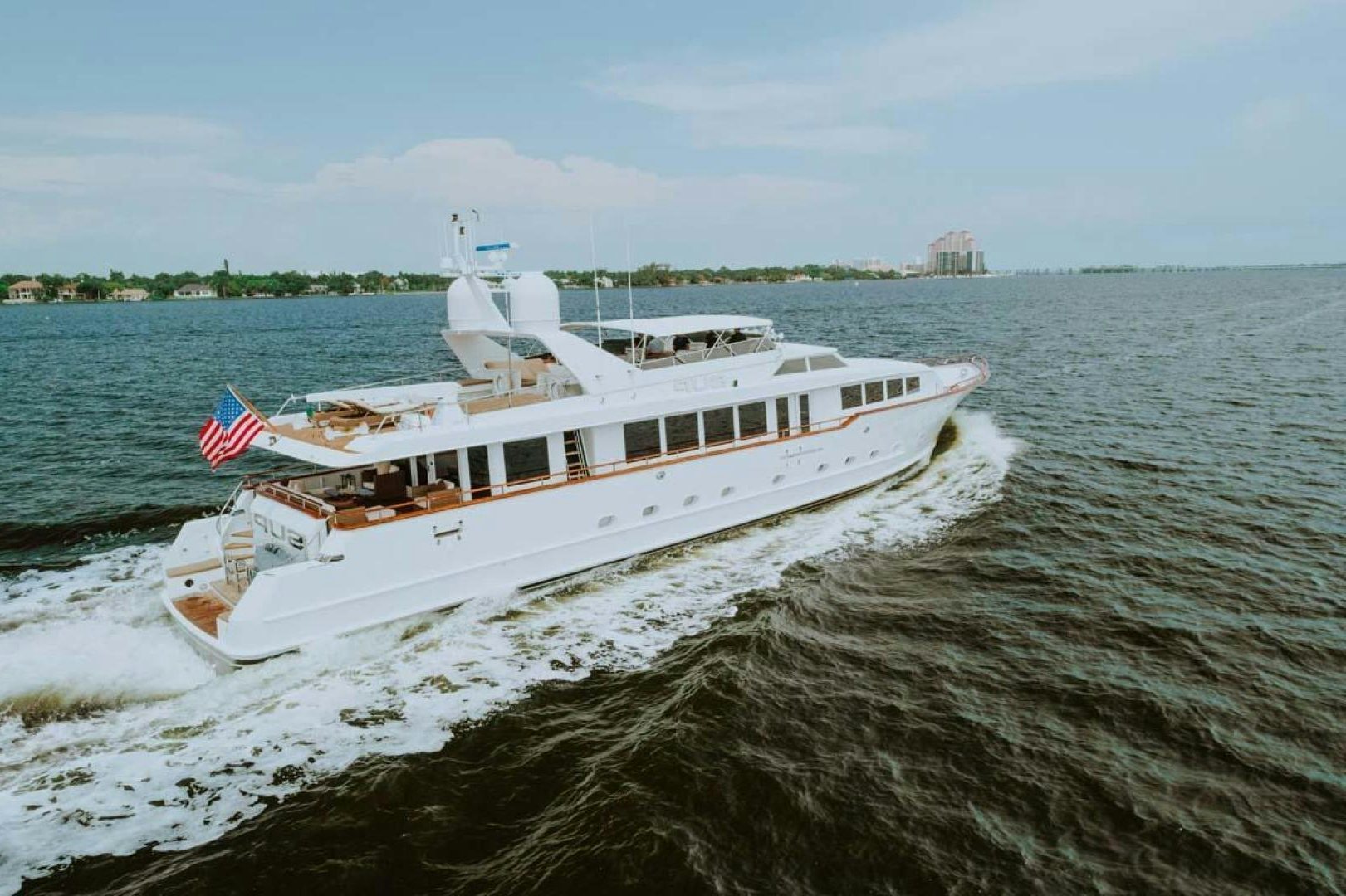 a boat on the water aboard SKY Yacht for Sale