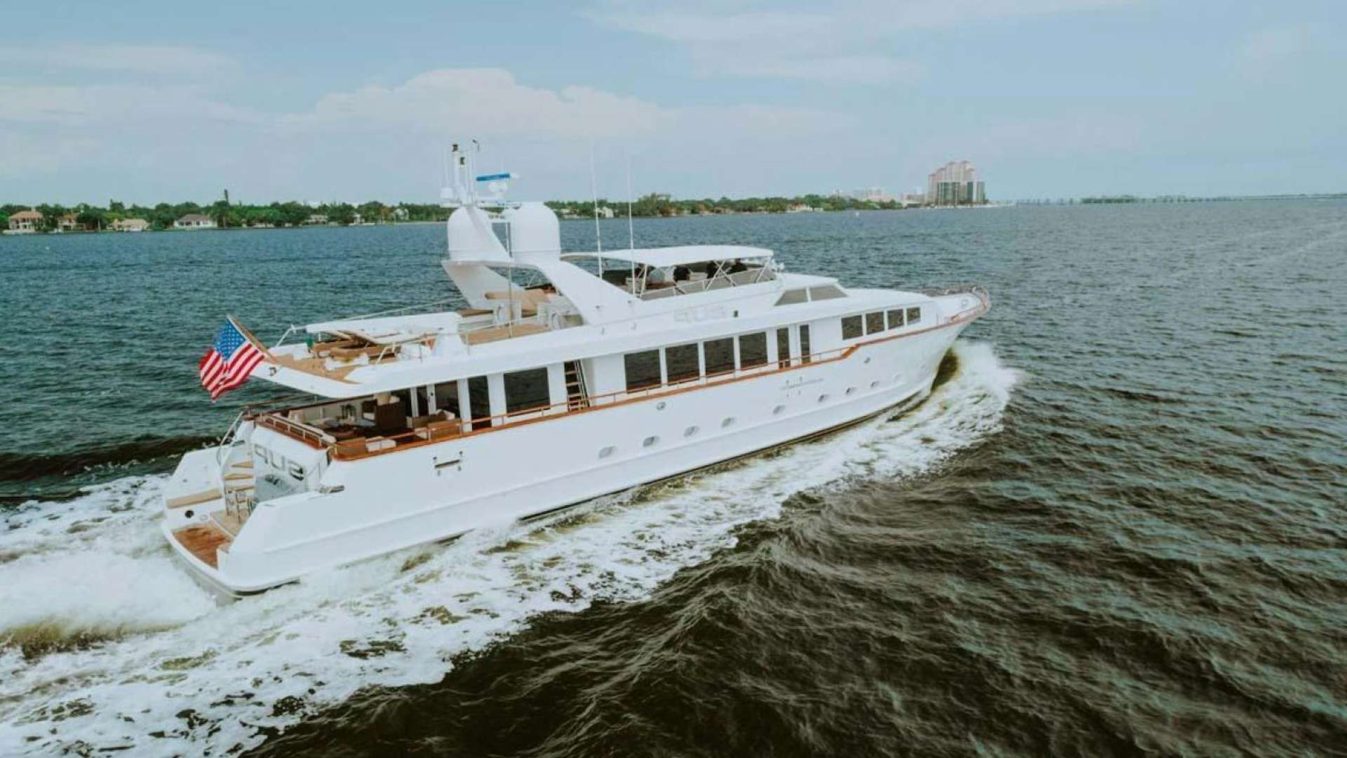 a boat on the water aboard SKY Yacht for Sale