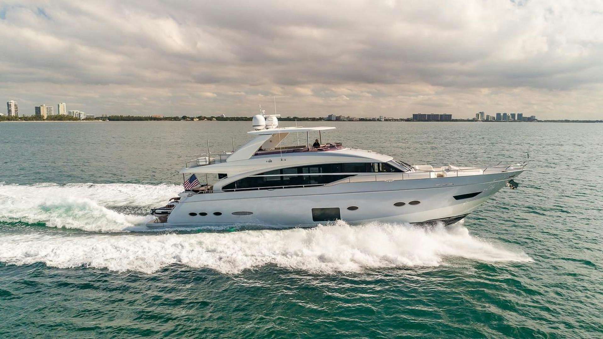 a boat on the water aboard Freedom Yacht for Sale