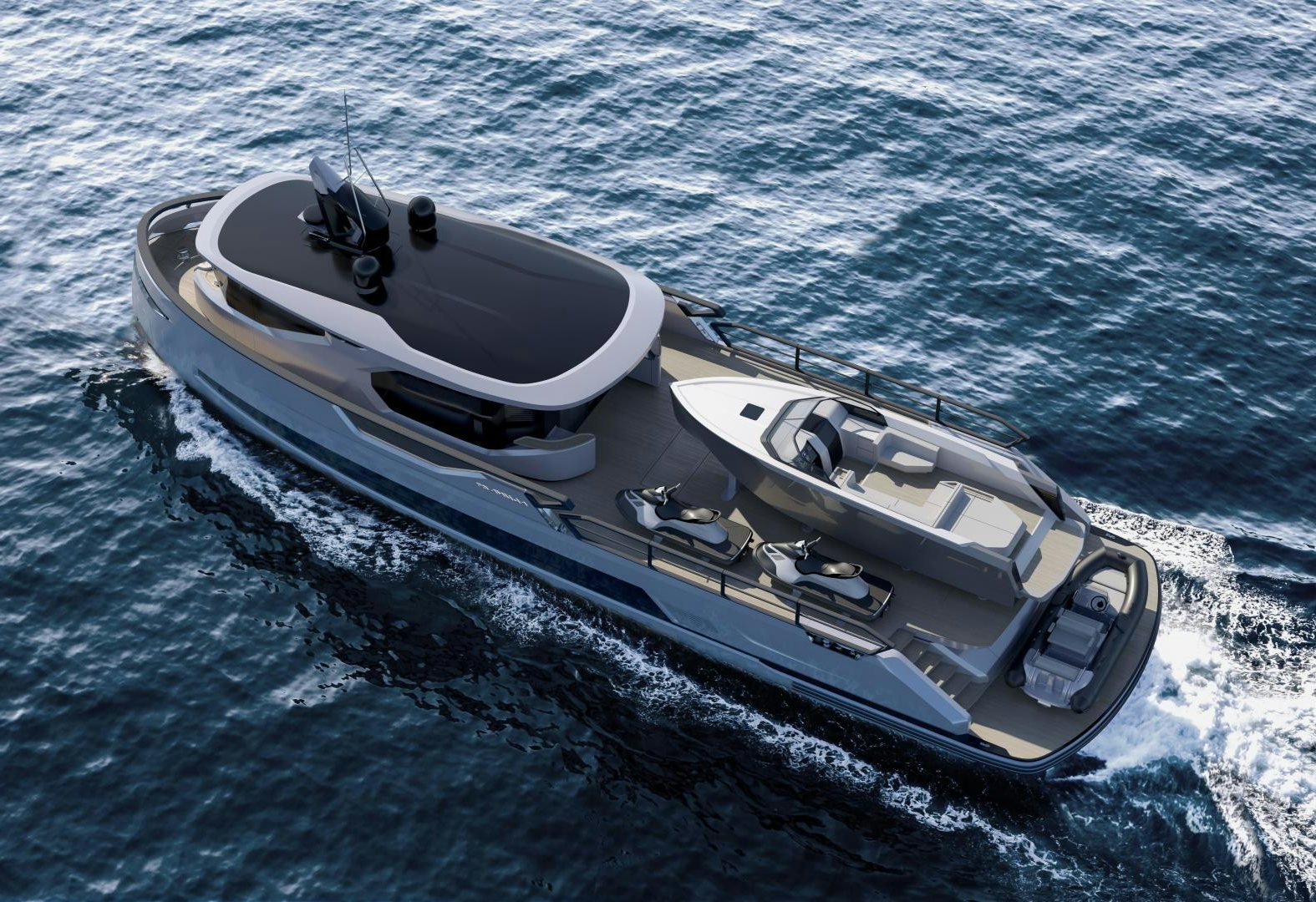 a boat in the water aboard ALUNA 87 Yacht for Sale