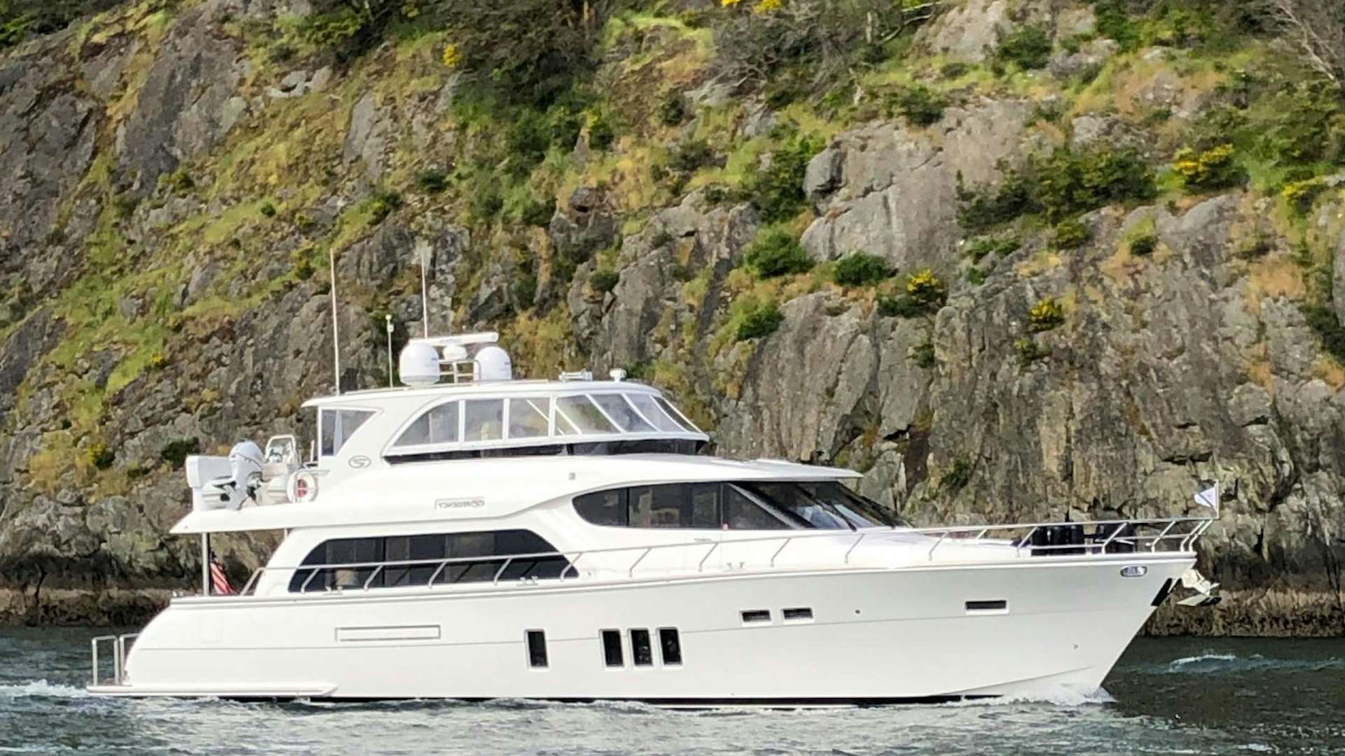 a boat on the water aboard DESERT MOON Yacht for Sale