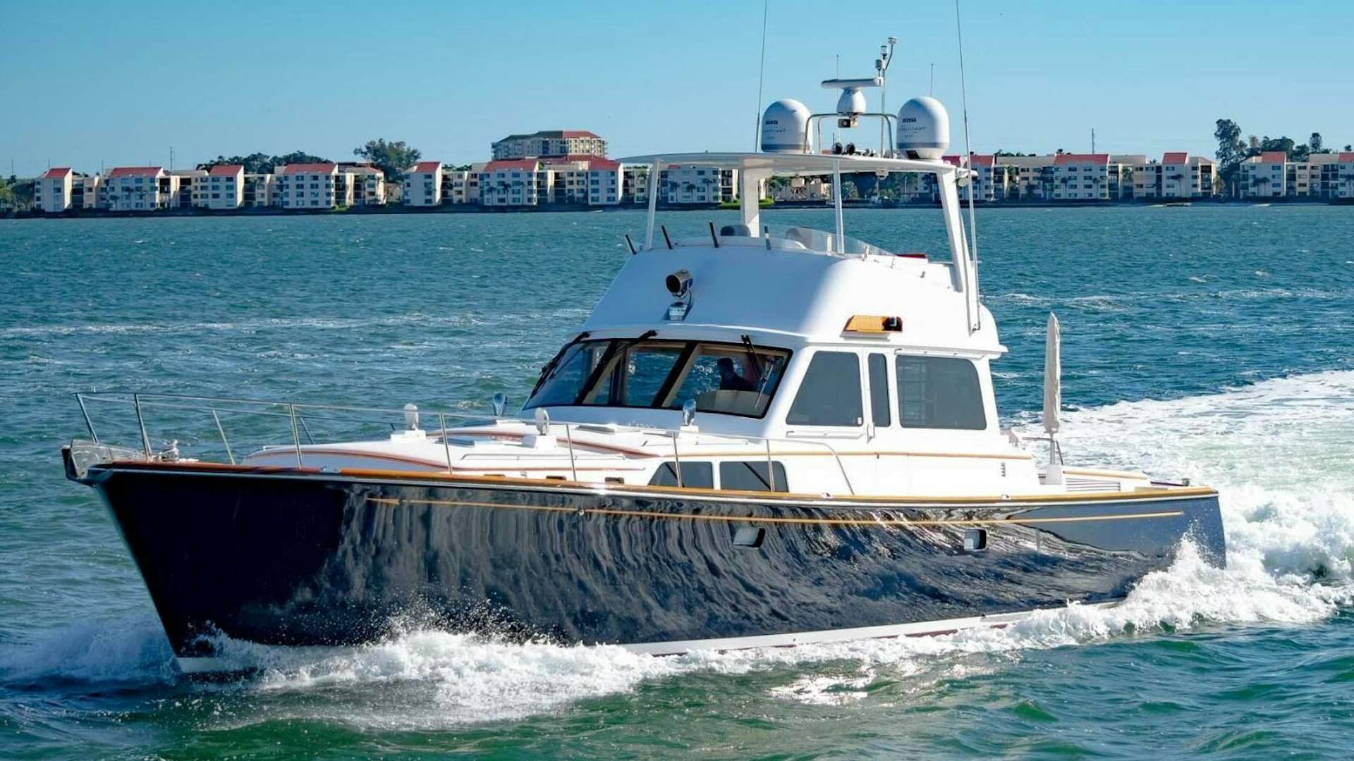 a boat on the water aboard SWEETIE Yacht for Sale