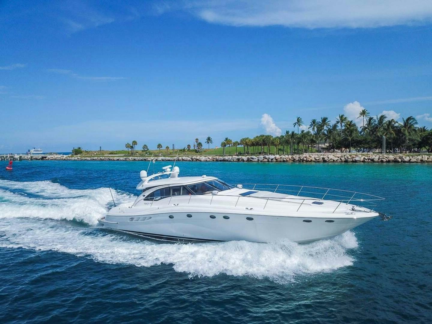 a white boat on the water aboard FAIRYTALE Yacht for Sale